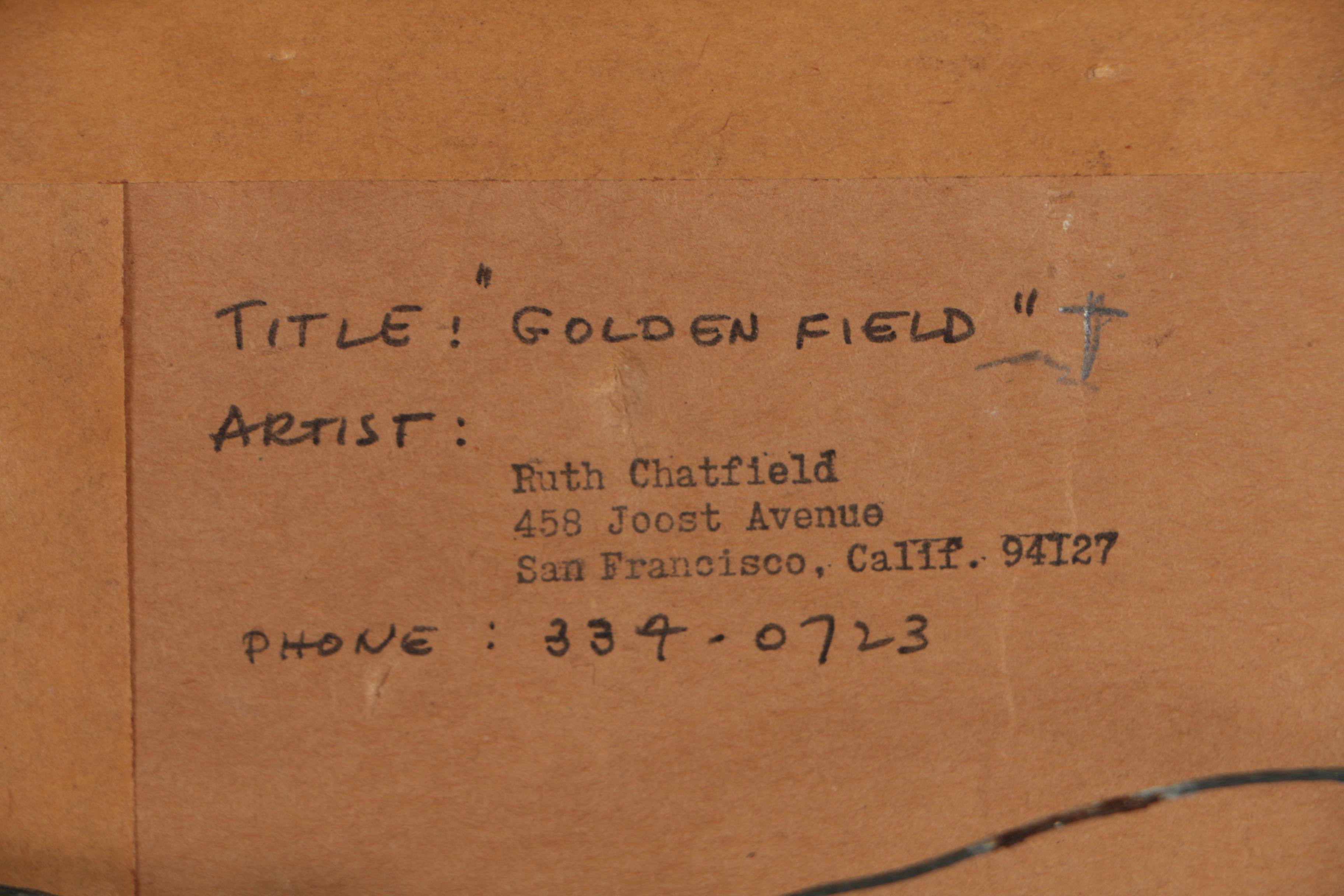 Ruth Chatfield Casein Painting "Golden Field"