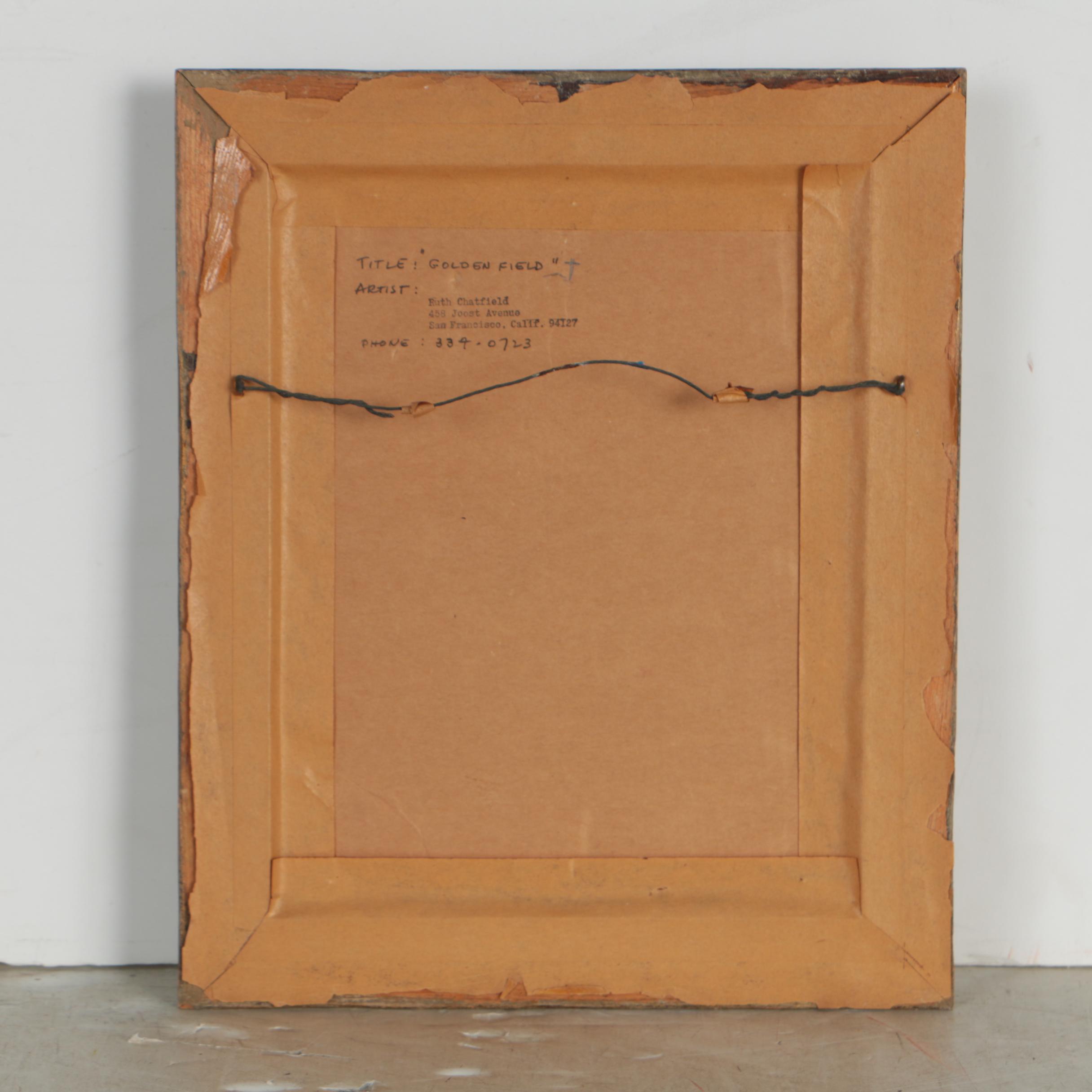 Ruth Chatfield Casein Painting "Golden Field"