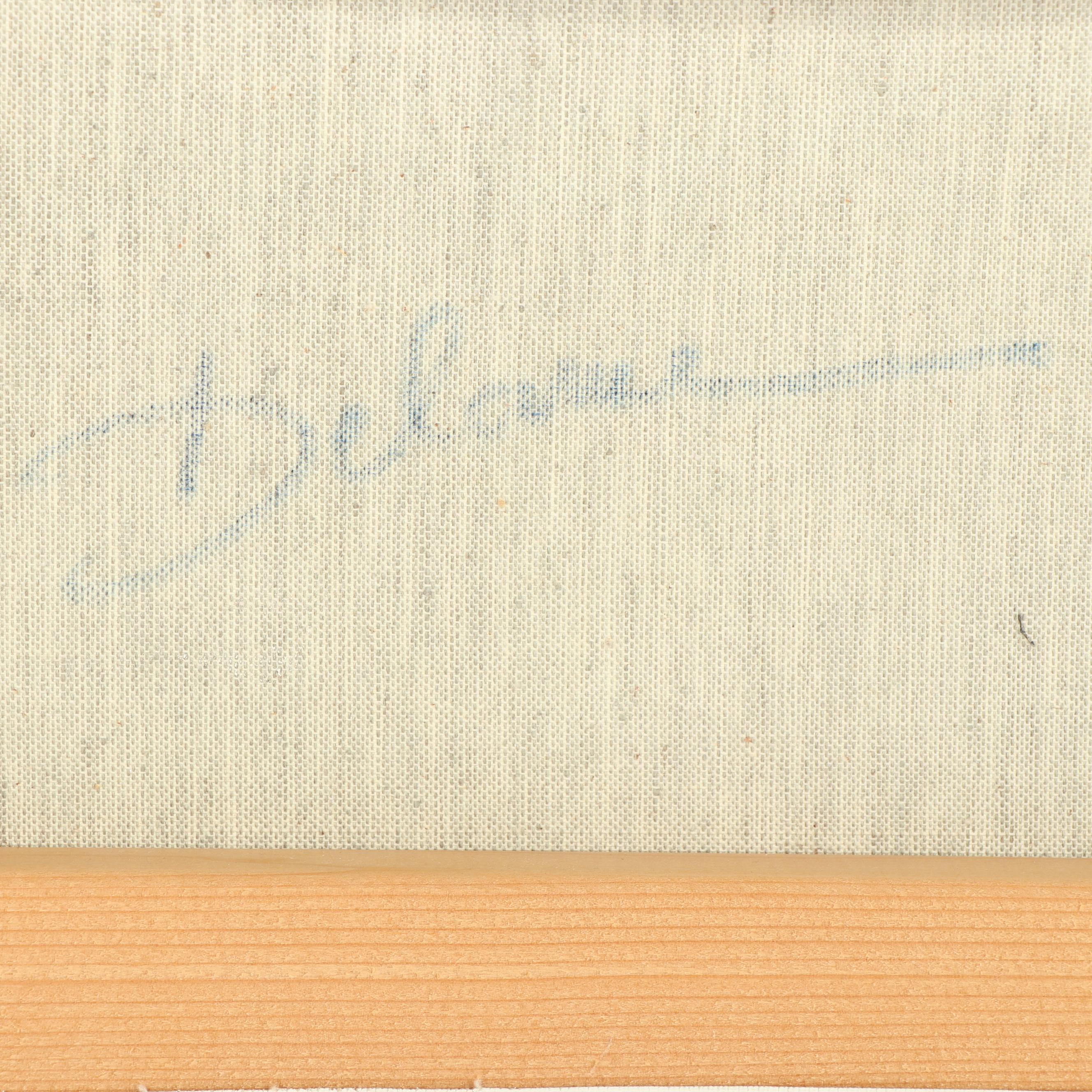 Lucien Delarue Oil Painting "Canal St. Martin, Paris"