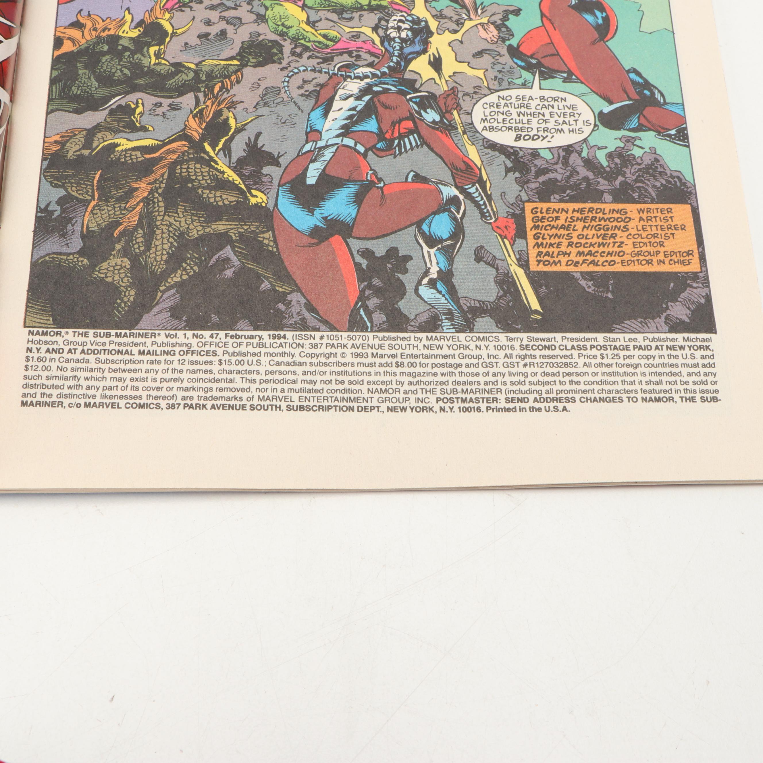 Modern Age "Namor The Sub-Mariner" Comic Books