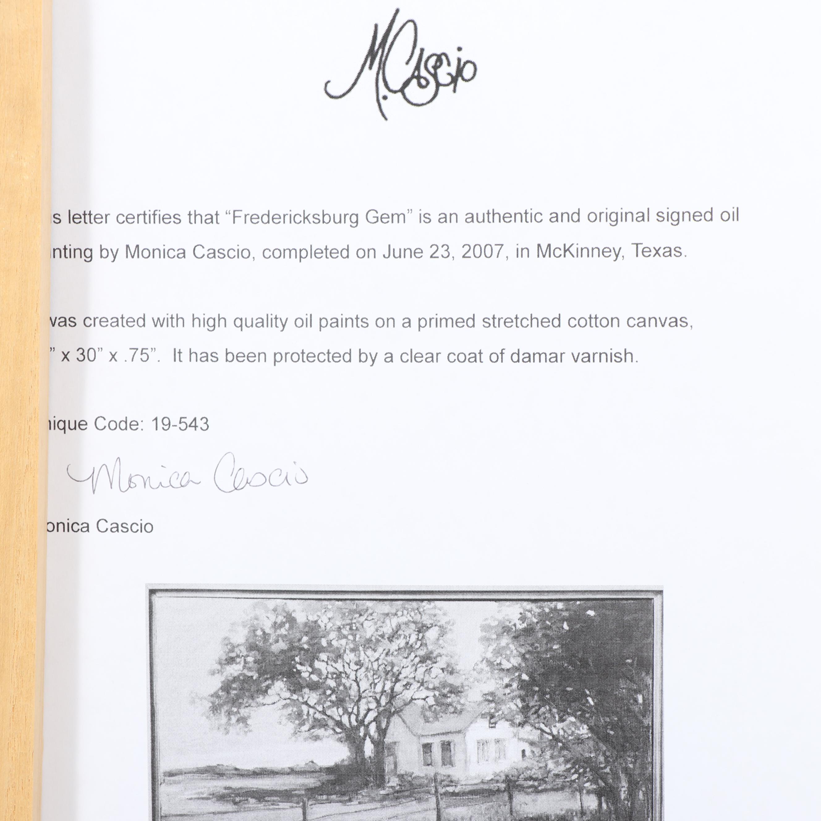 Monica Cascio Oil Painting "Fredericksburg Gem"