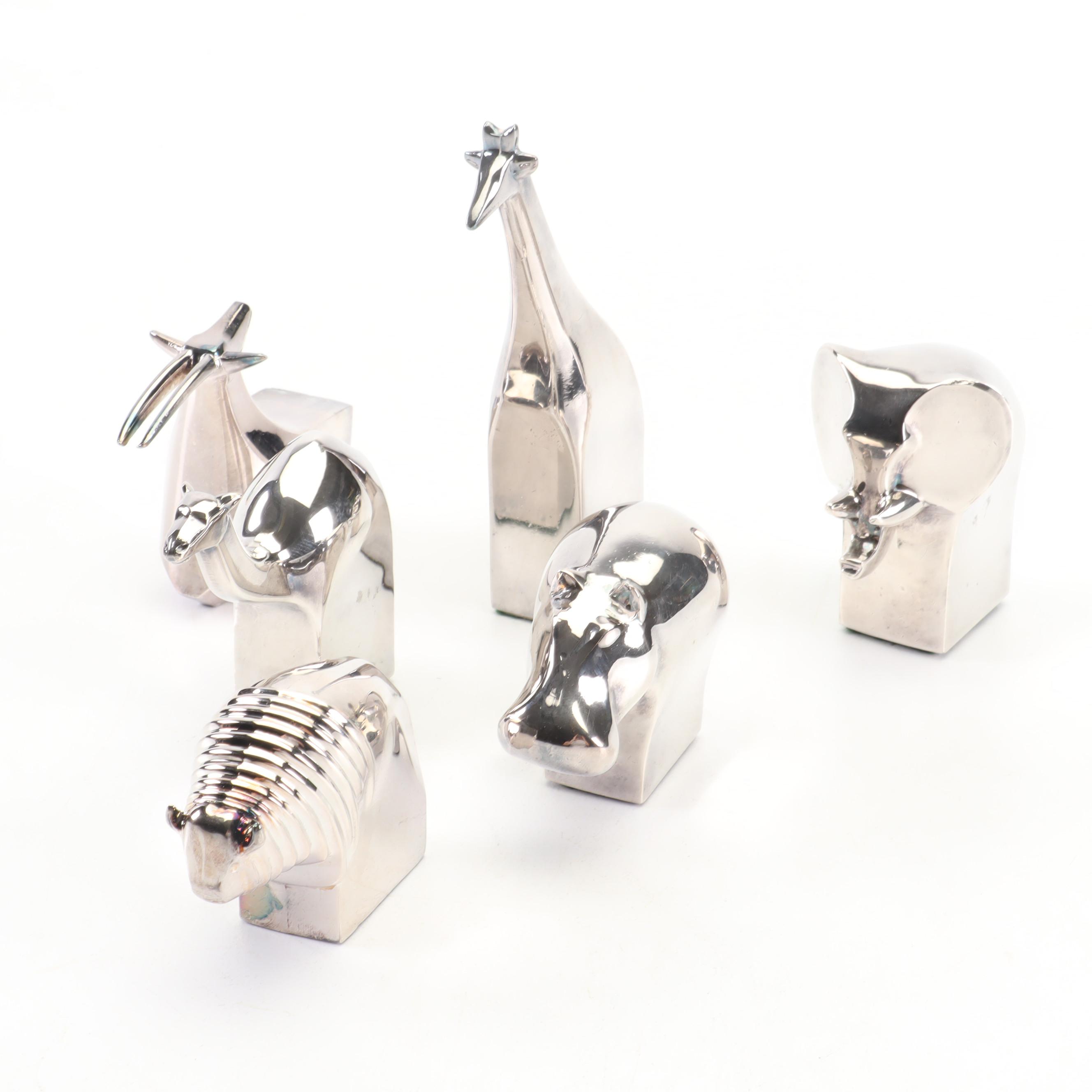 Gunner Cyren for Dansk "Silverplate Animals" Paperweights Including Bison