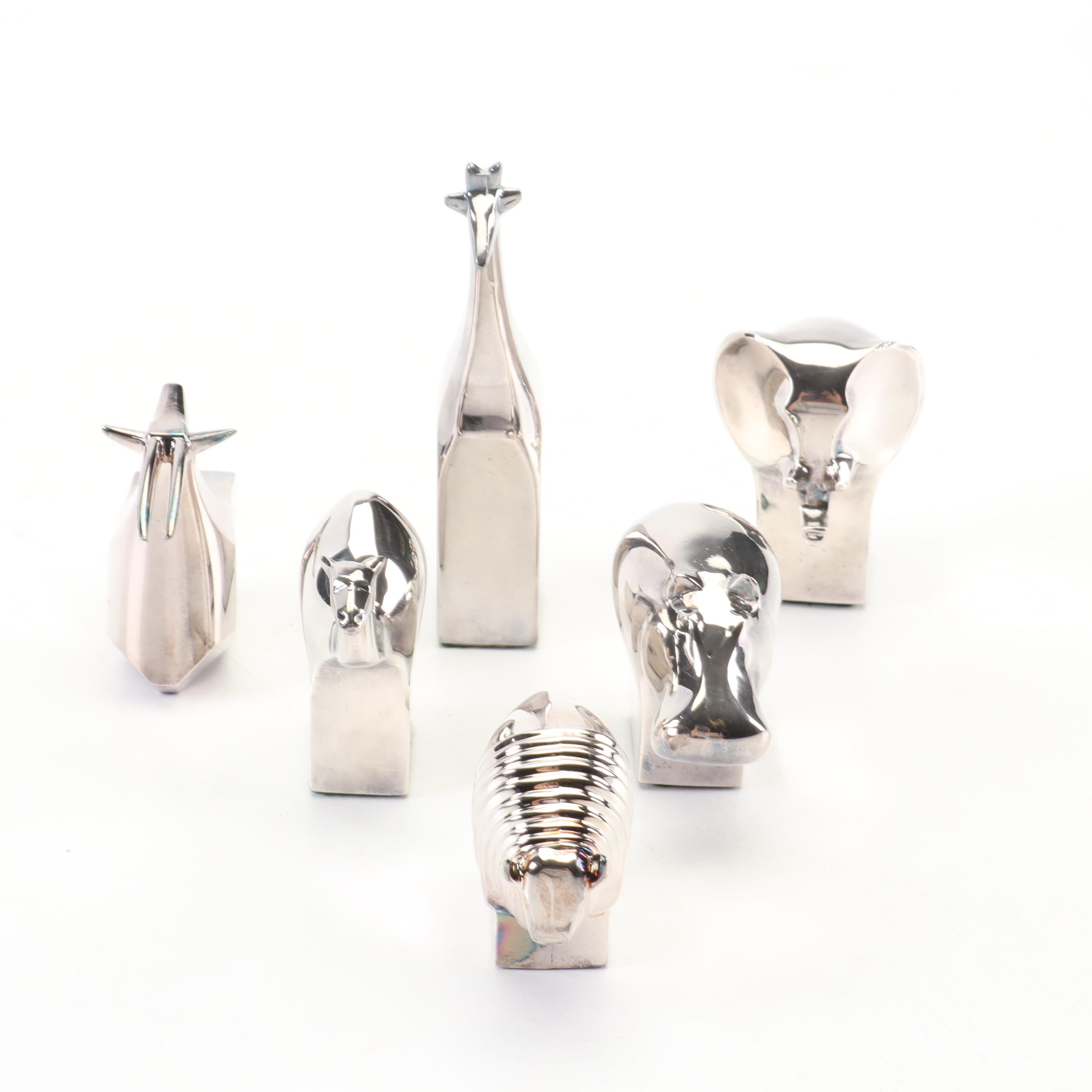 Gunner Cyren for Dansk "Silverplate Animals" Paperweights Including Bison