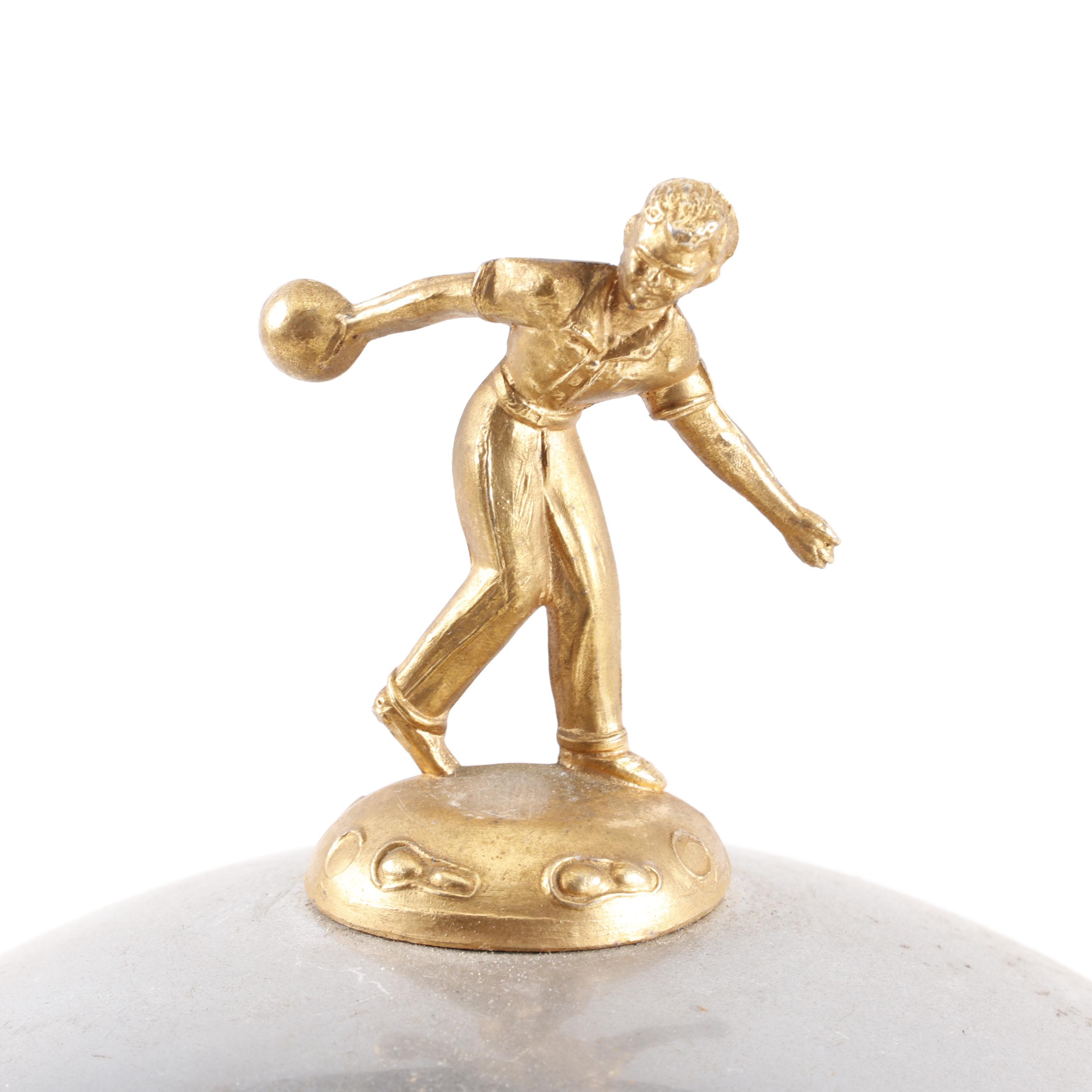 Mid-Century Chrome Bowling Ball Pump Liquor Dispenser with Shot Glasses