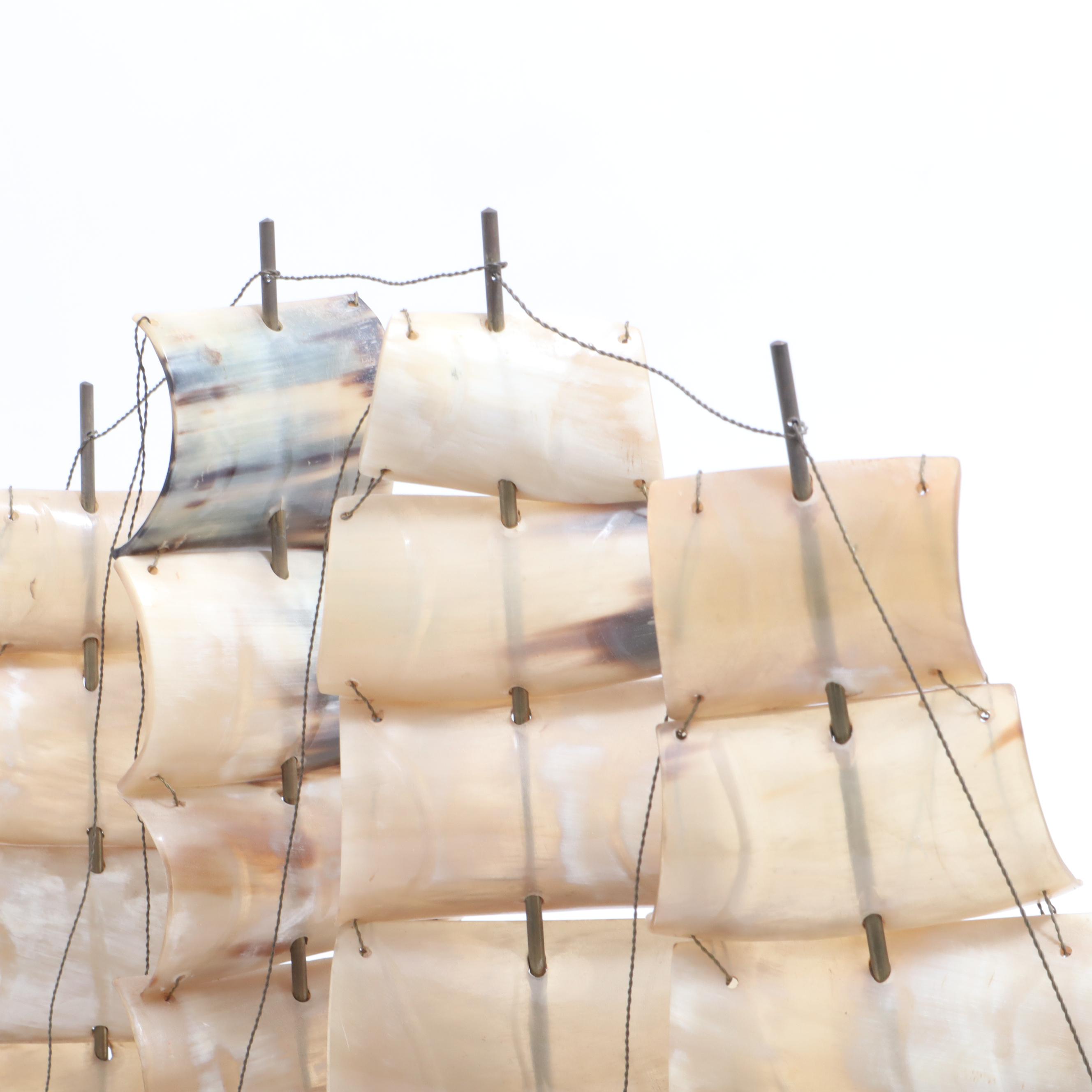 Horn Constructed Model Ship, Vintage