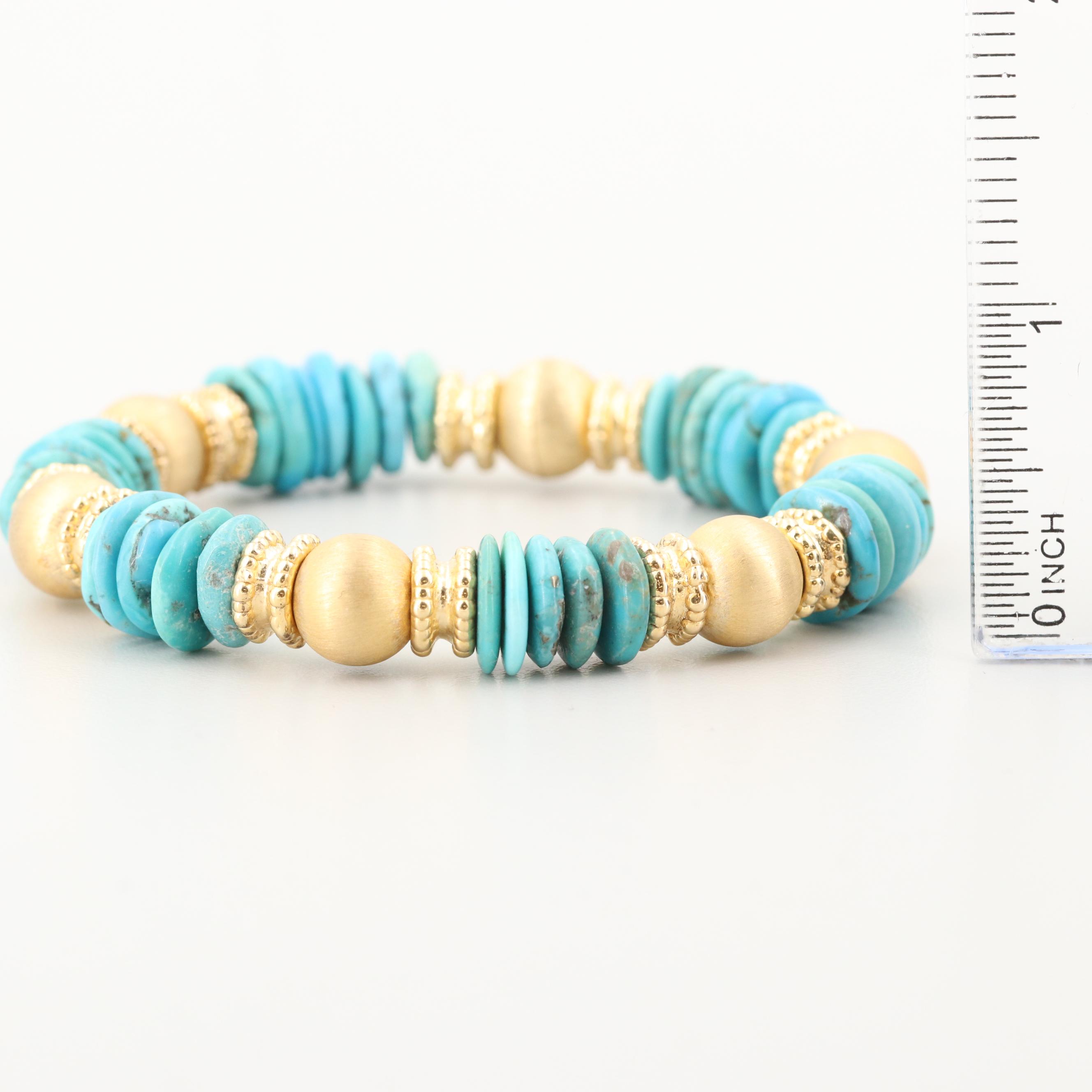 Gold Wash on Sterling Silver and Gold Tone Enamel and Turquoise Bangle Bracelets