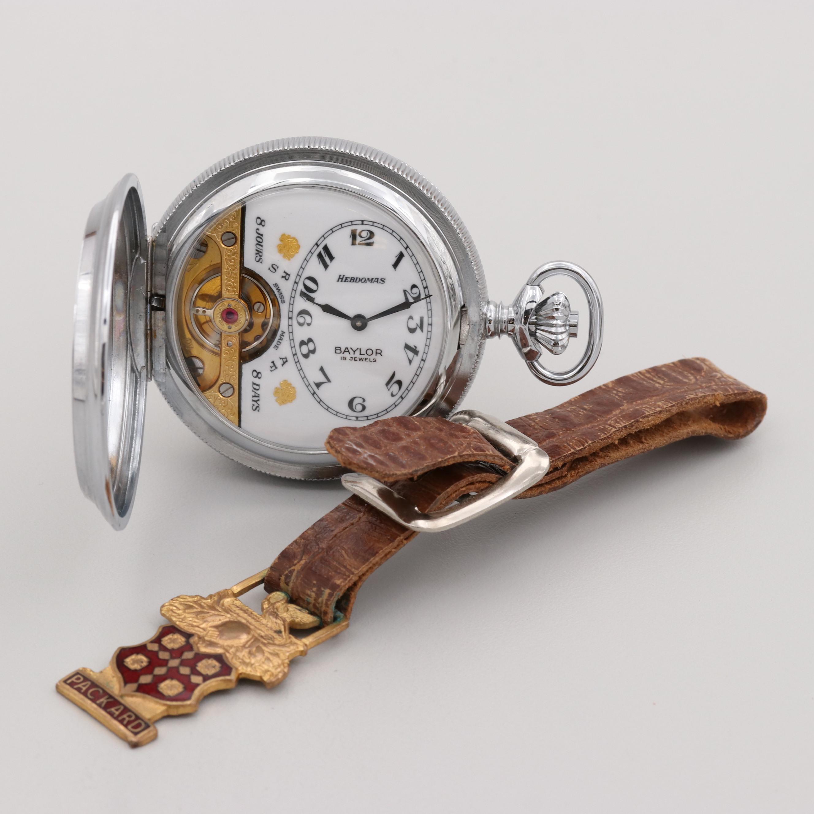 Hebdomas Baylor Eight Day Hunter Case Pocket Watch