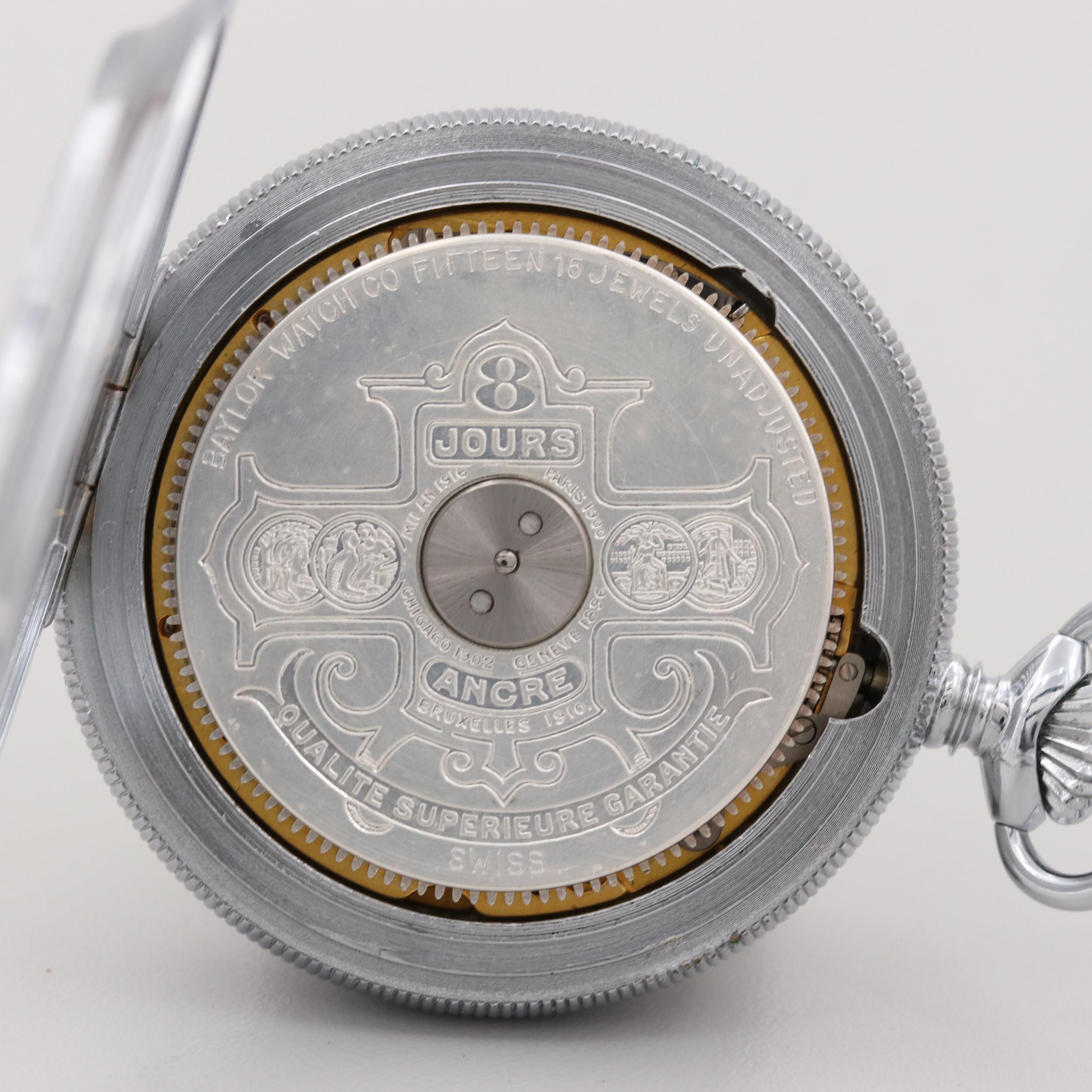 Hebdomas Baylor Eight Day Hunter Case Pocket Watch