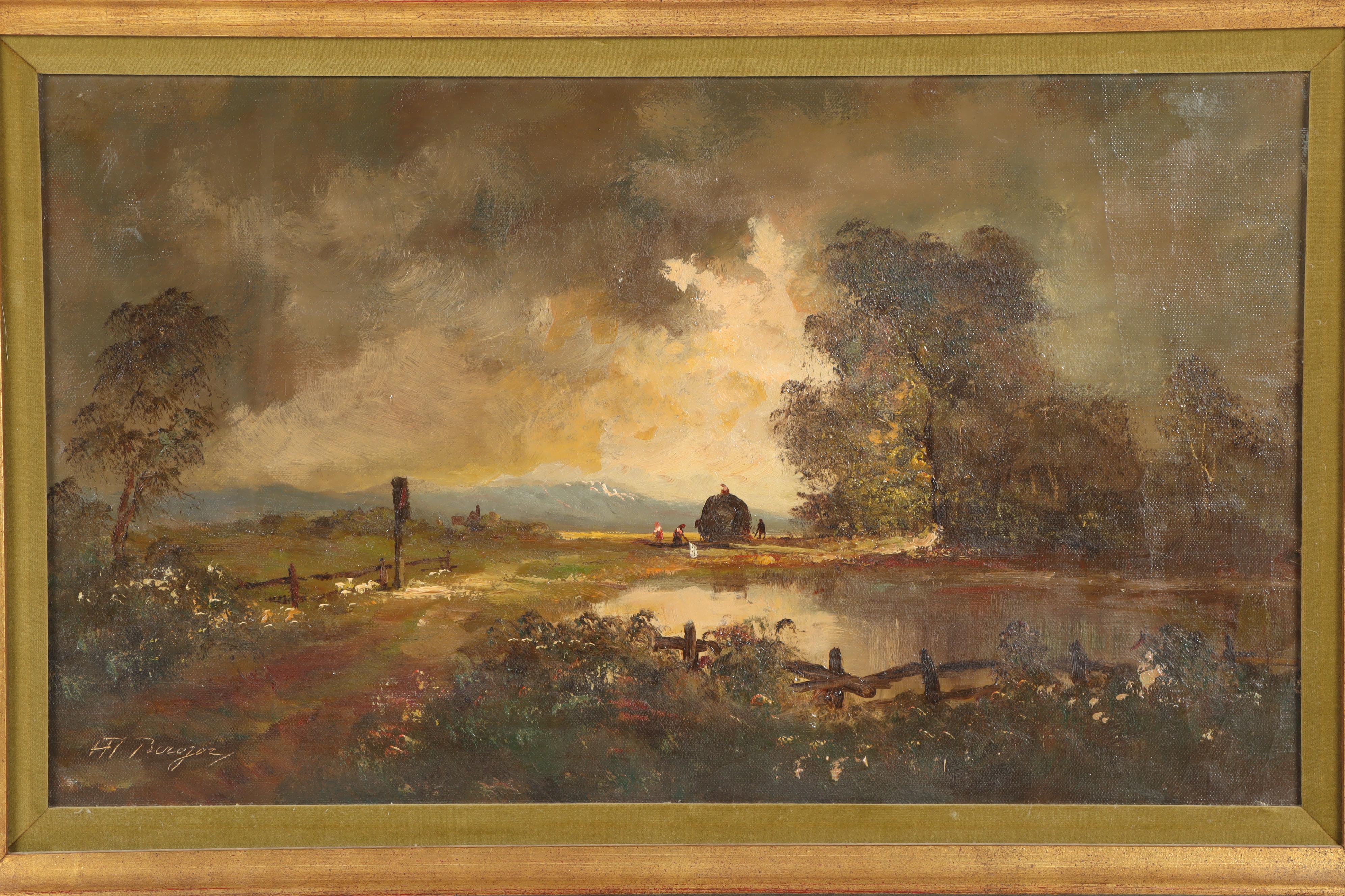 Heinrich Berger Landscape Oil Painting