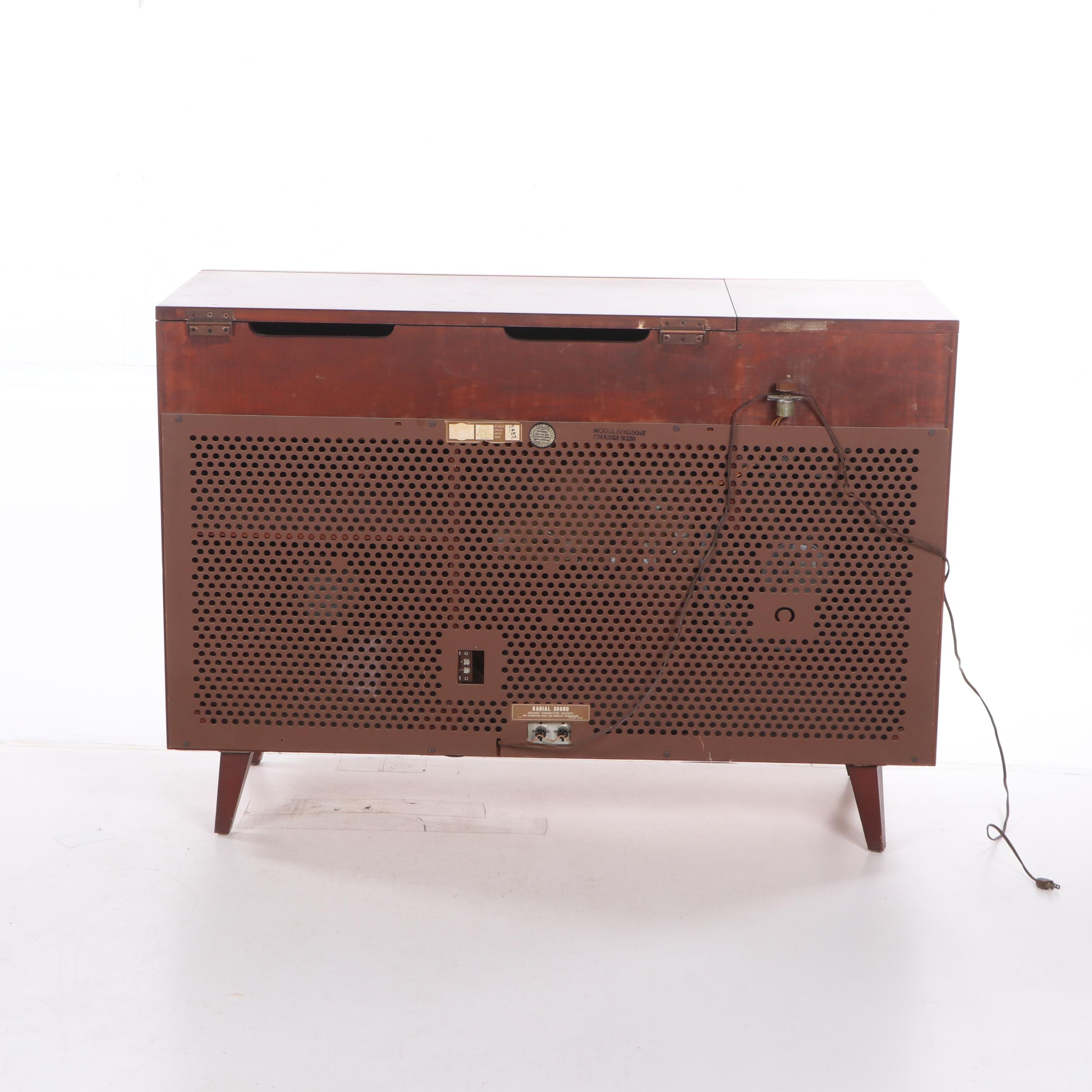 Zenith Stereophonic High Fidelity Console Radio and Turntable, Mid 20th Century
