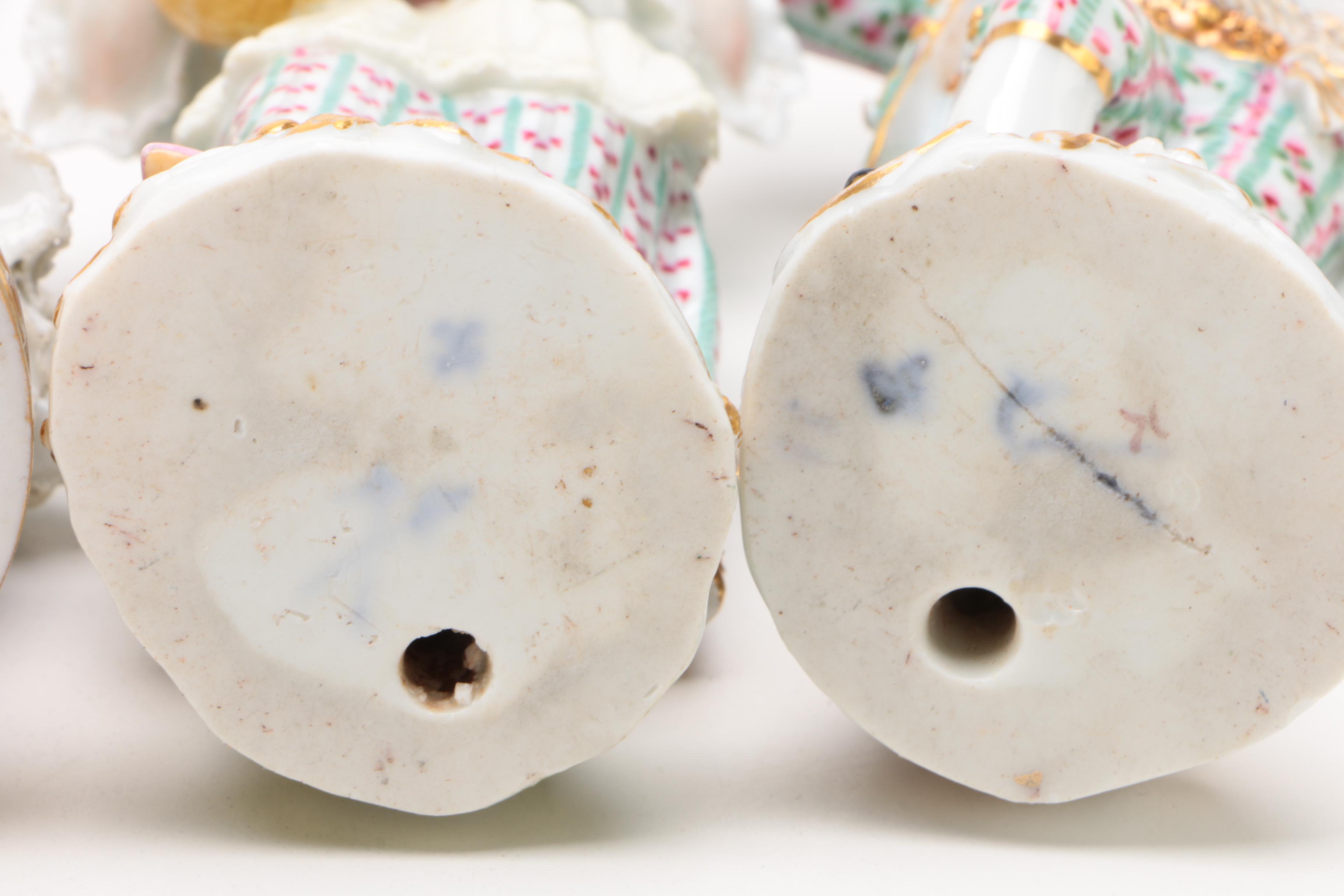 Dresden Lace Figurines Depicting Musicians and Others