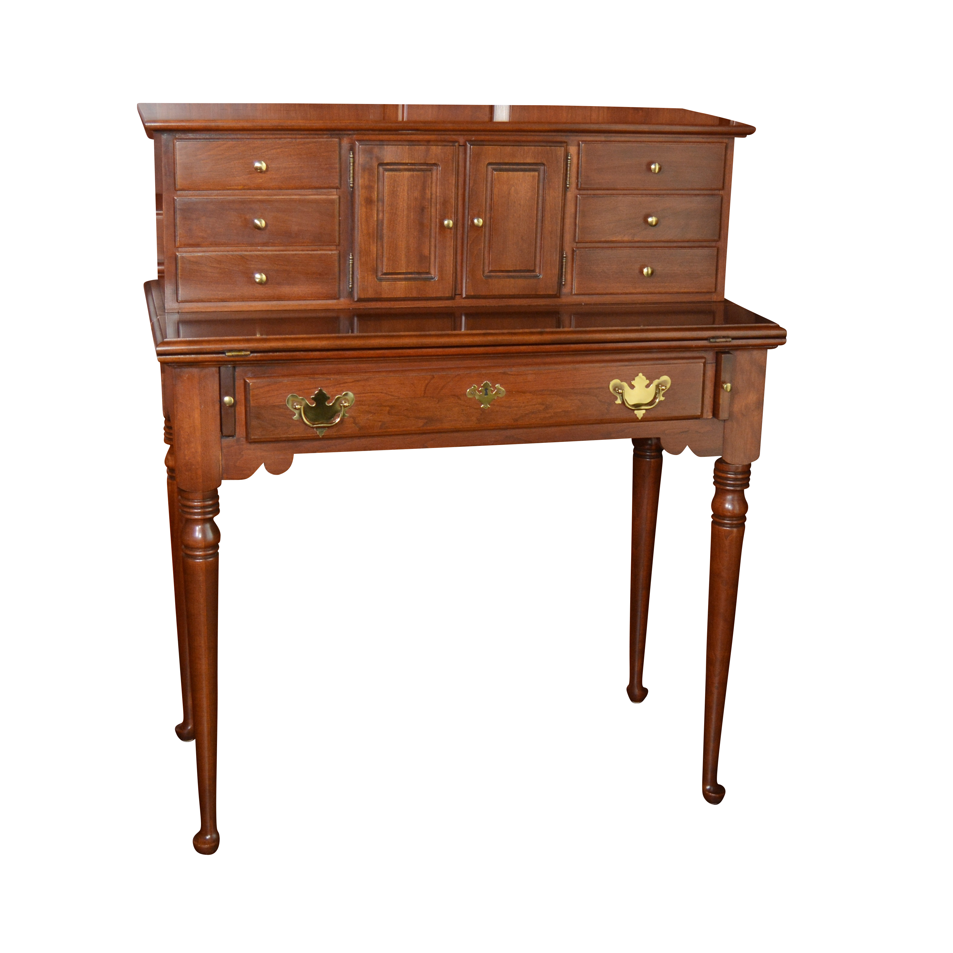 Jamestown Sterling Cherry Sheraton Style Writing Desk, Contemporary