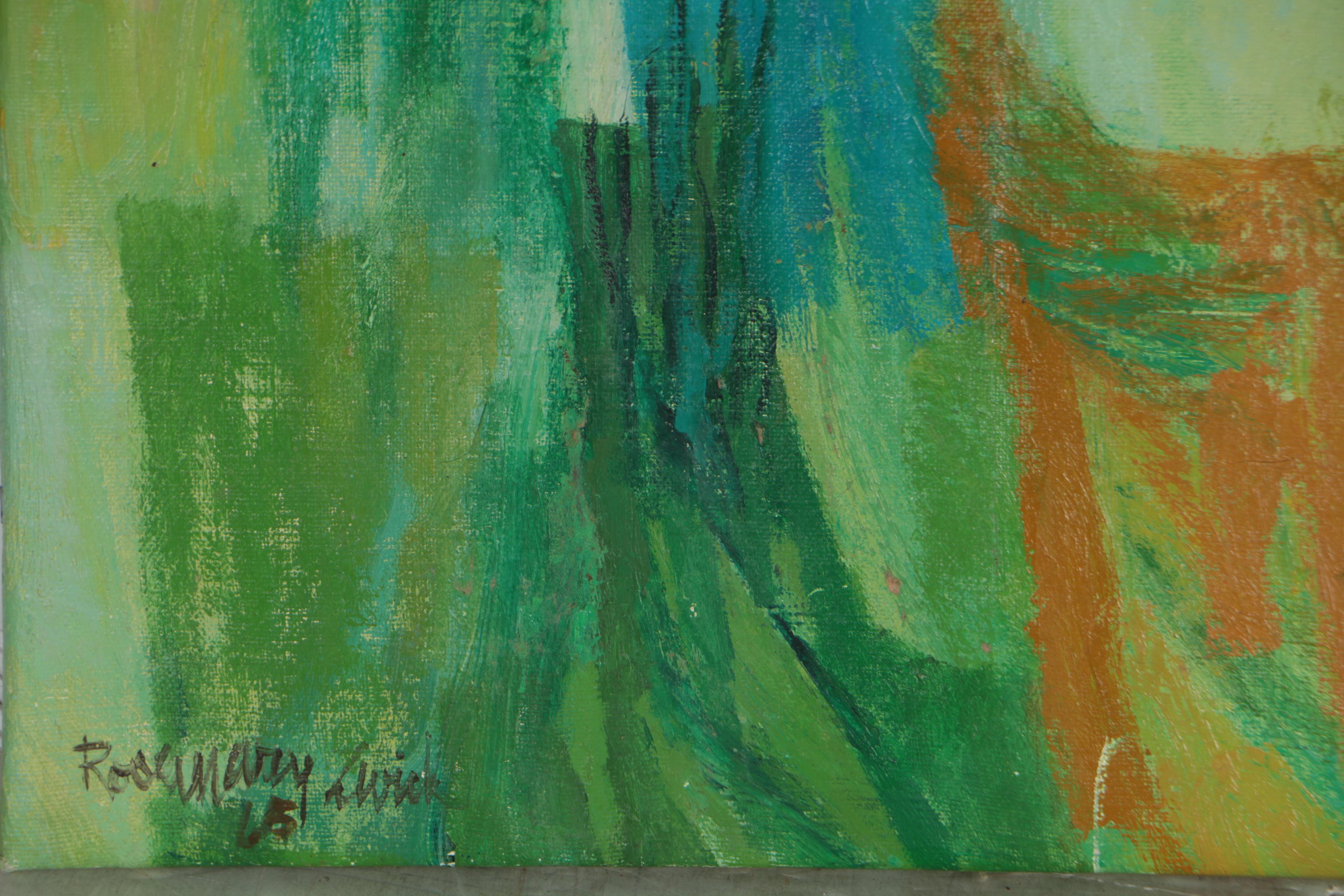 Rosemary Zwick 1965 Abstract Oil Painting