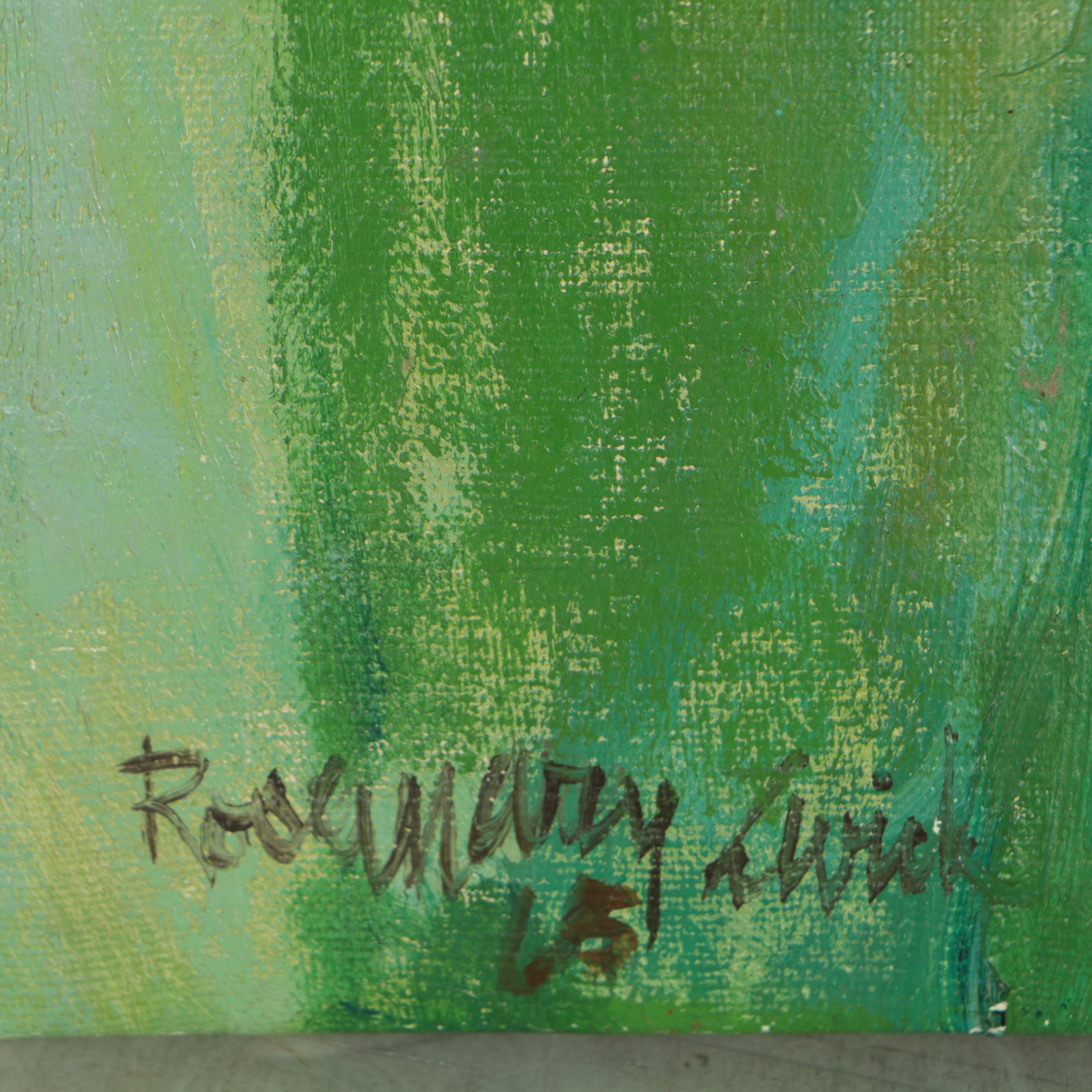 Rosemary Zwick 1965 Abstract Oil Painting