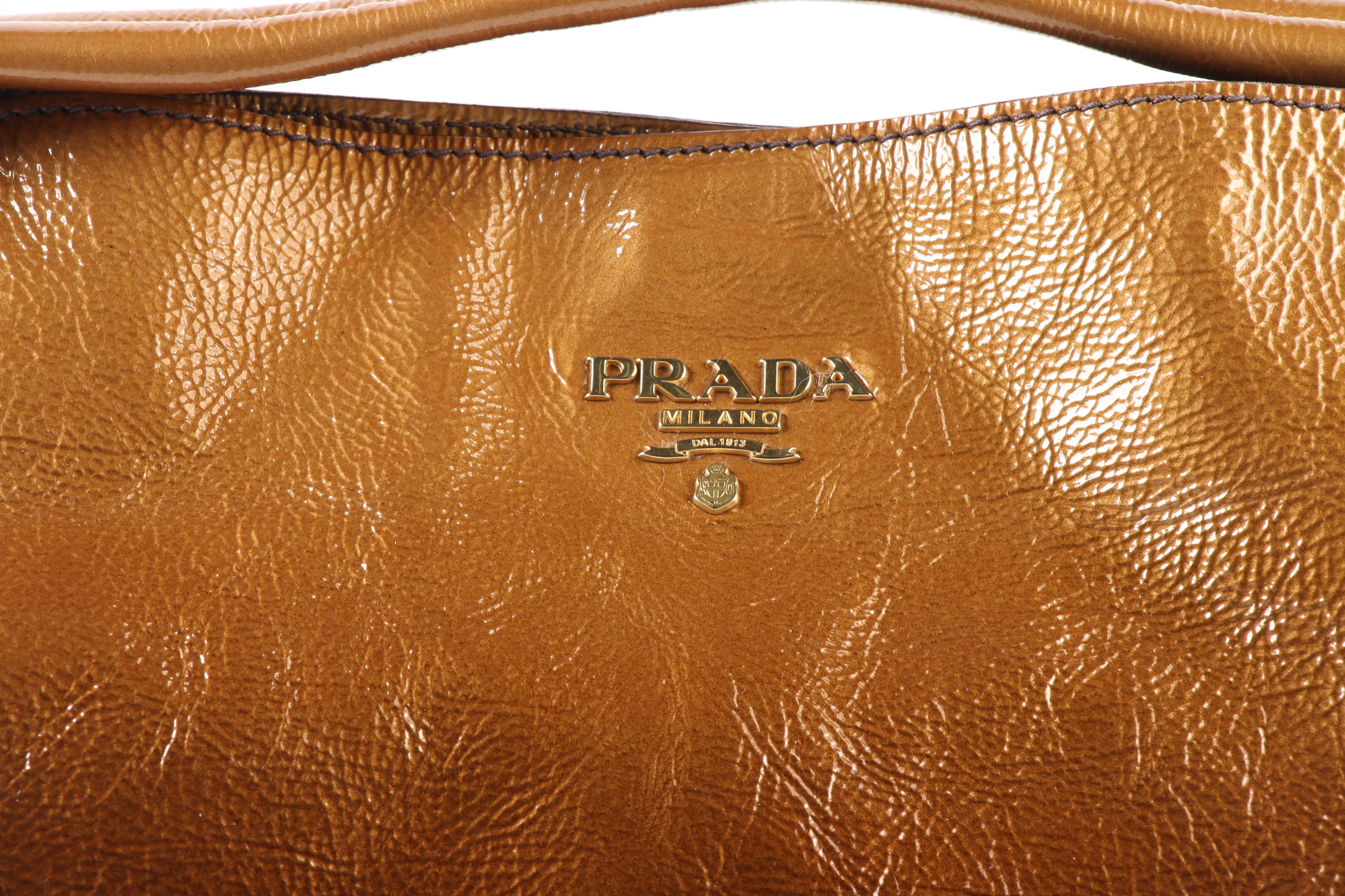 Prada Ombré Patent Leather Shoulder Bag