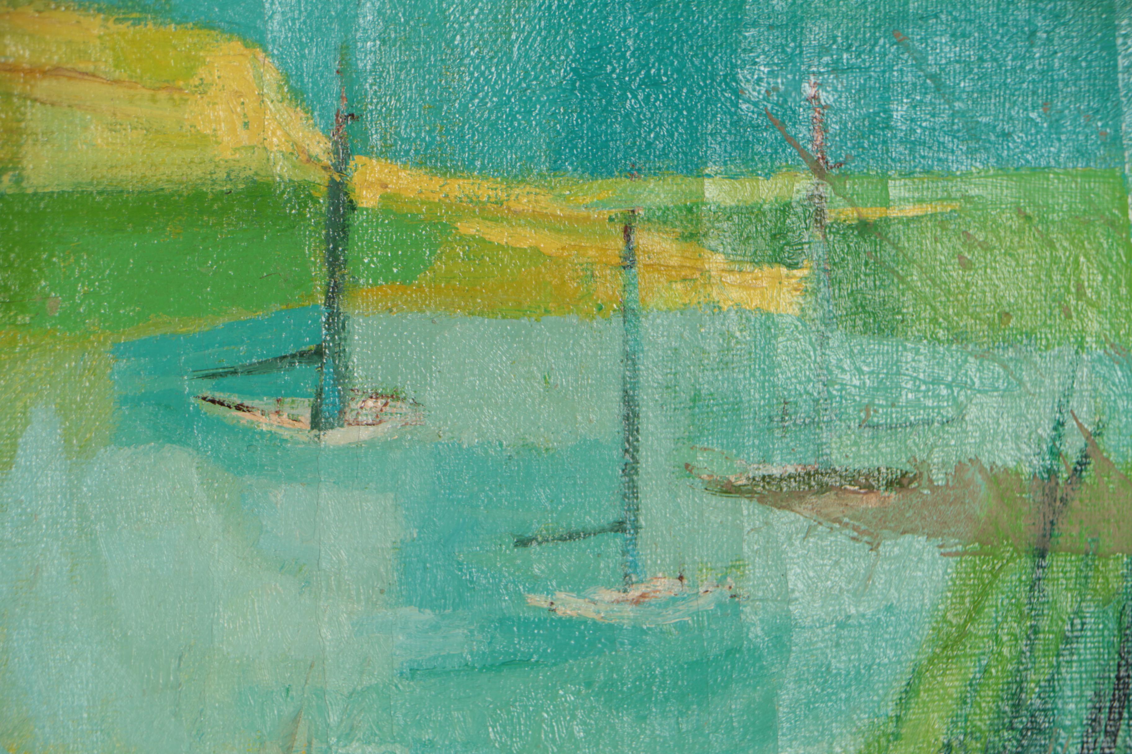 Rosemary Zwick 1965 Abstract Oil Painting