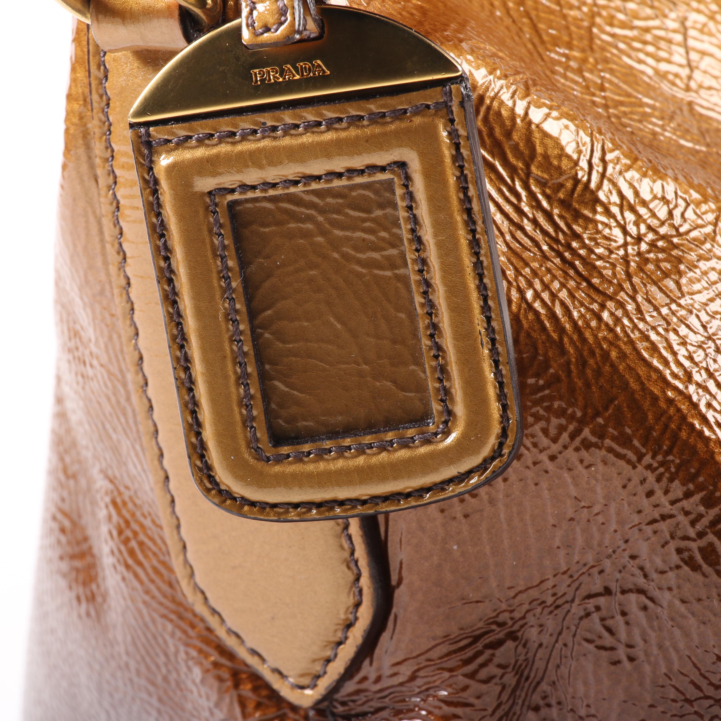 Prada Ombré Patent Leather Shoulder Bag