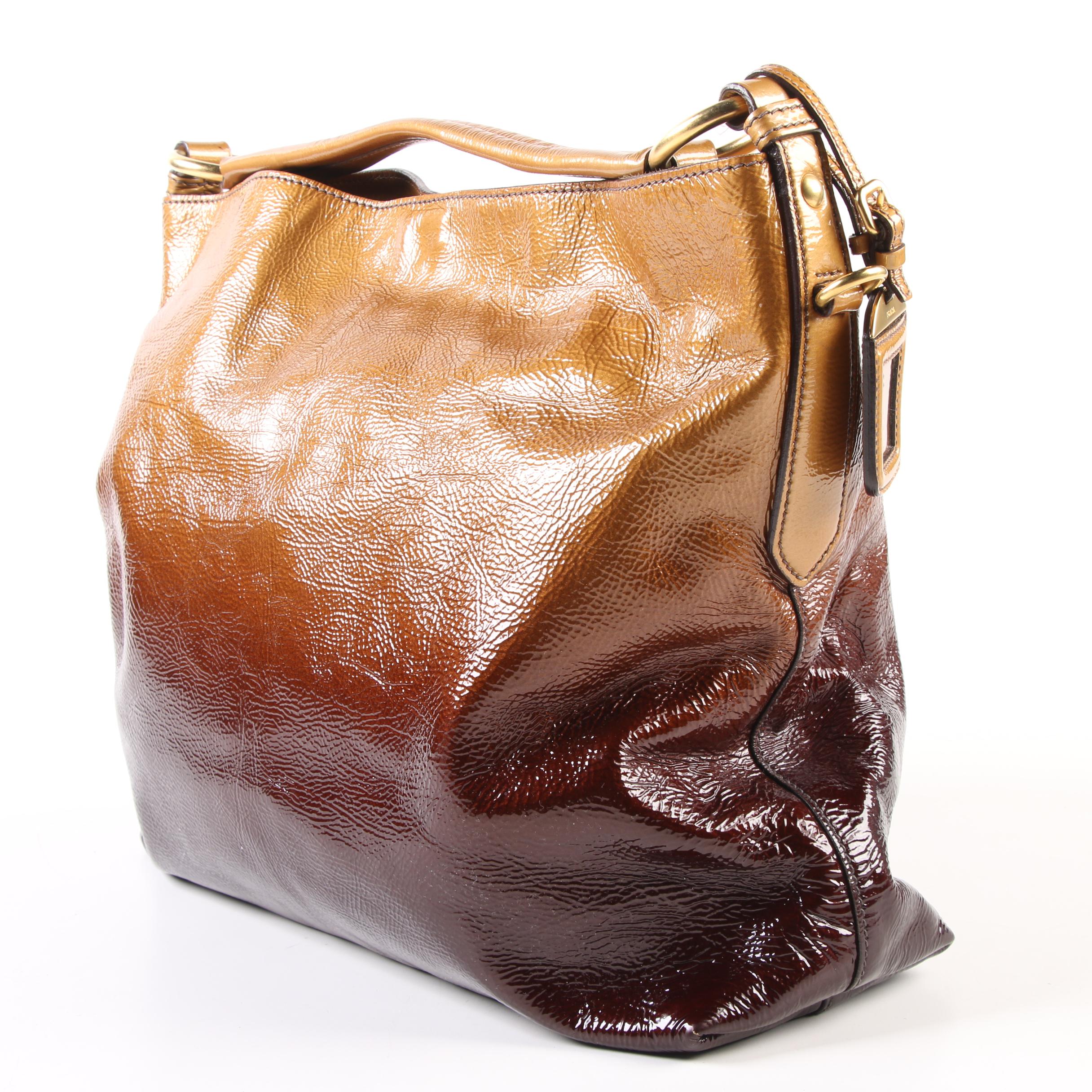 Prada Ombré Patent Leather Shoulder Bag