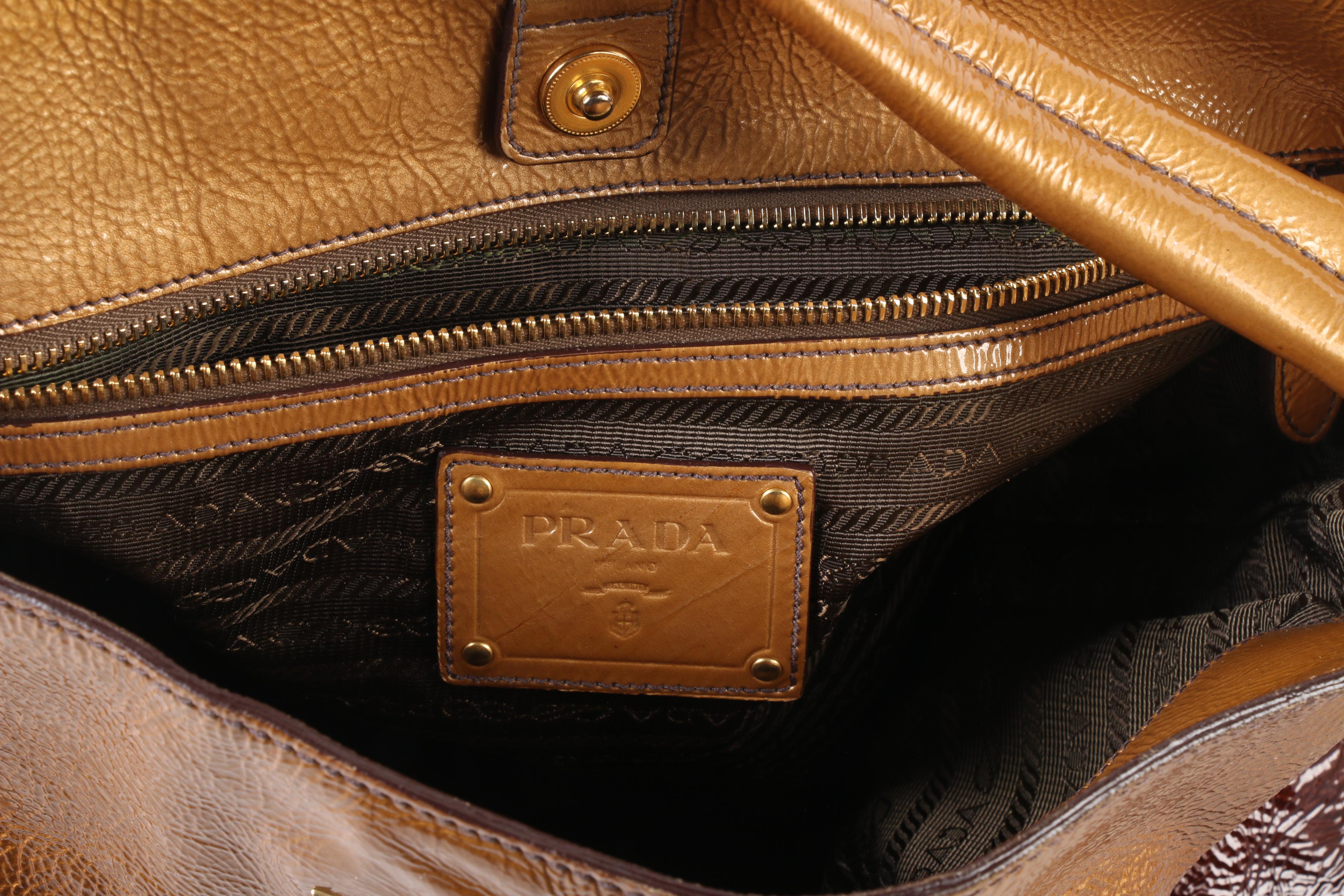 Prada Ombré Patent Leather Shoulder Bag