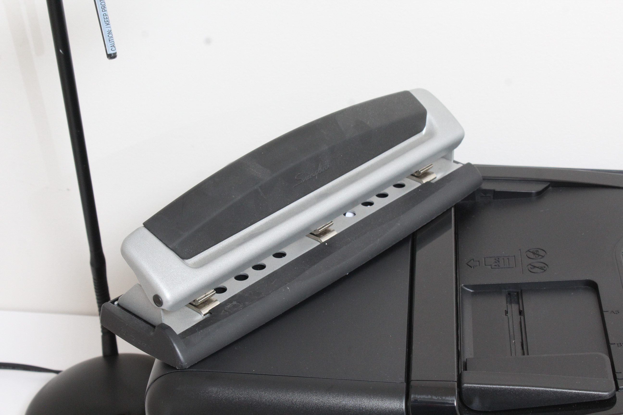 Epson Printer, Desk Lamp and Office Supplies
