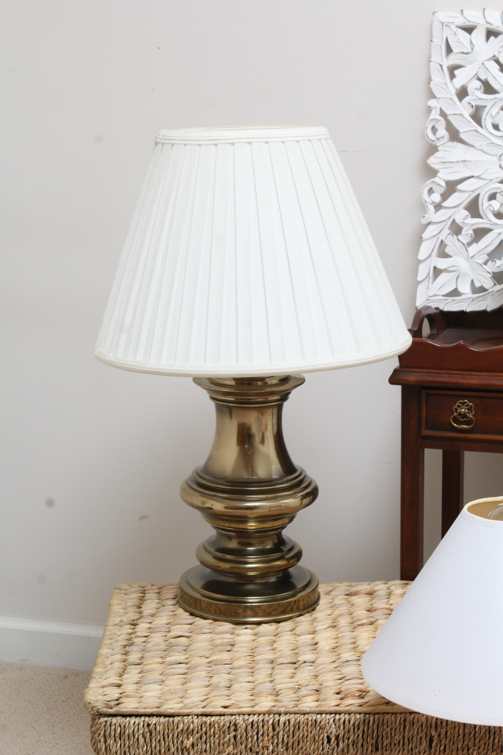Contemporary Lamps with Drexel Hall Table and Other Decor