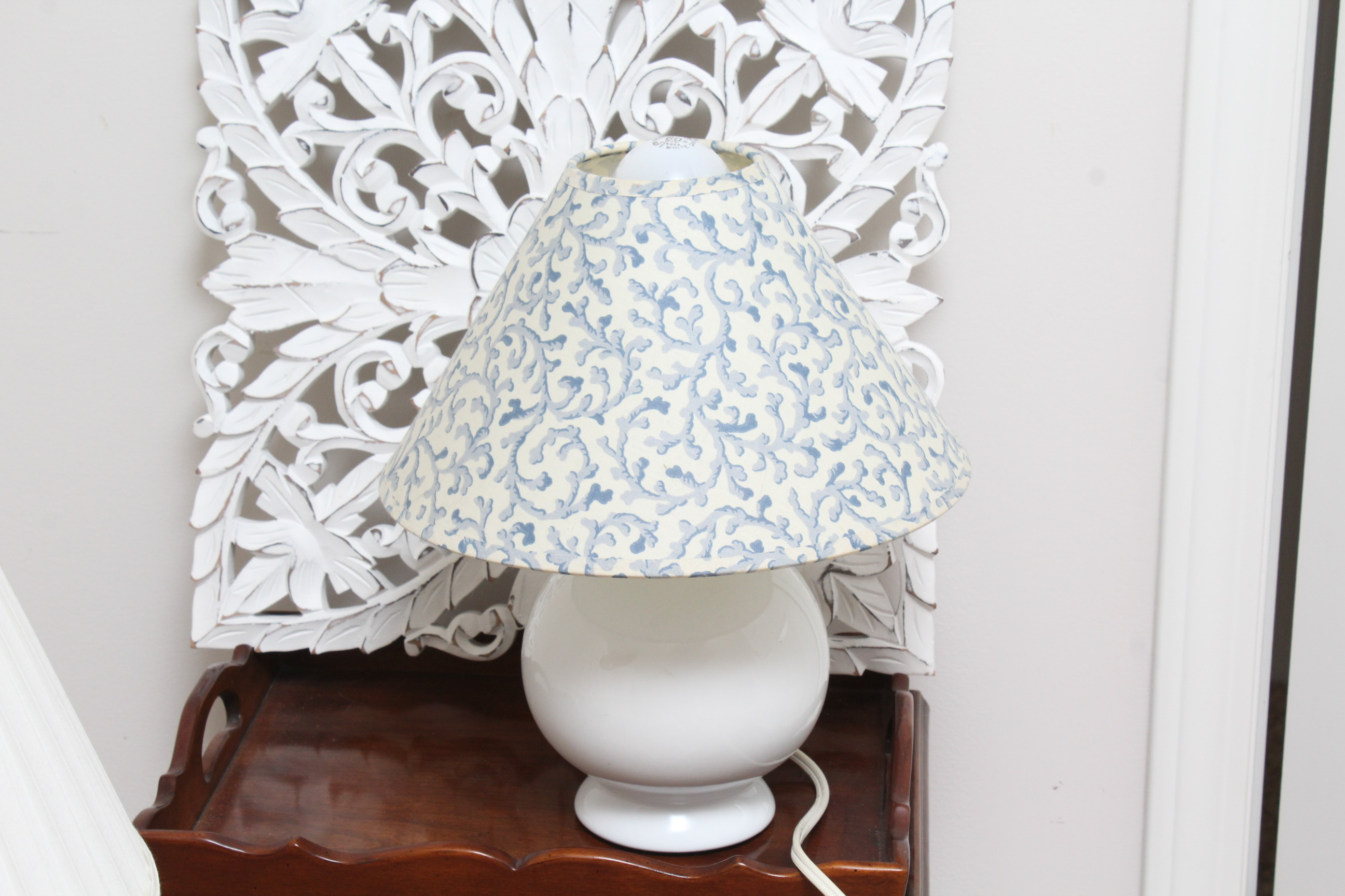 Contemporary Lamps with Drexel Hall Table and Other Decor