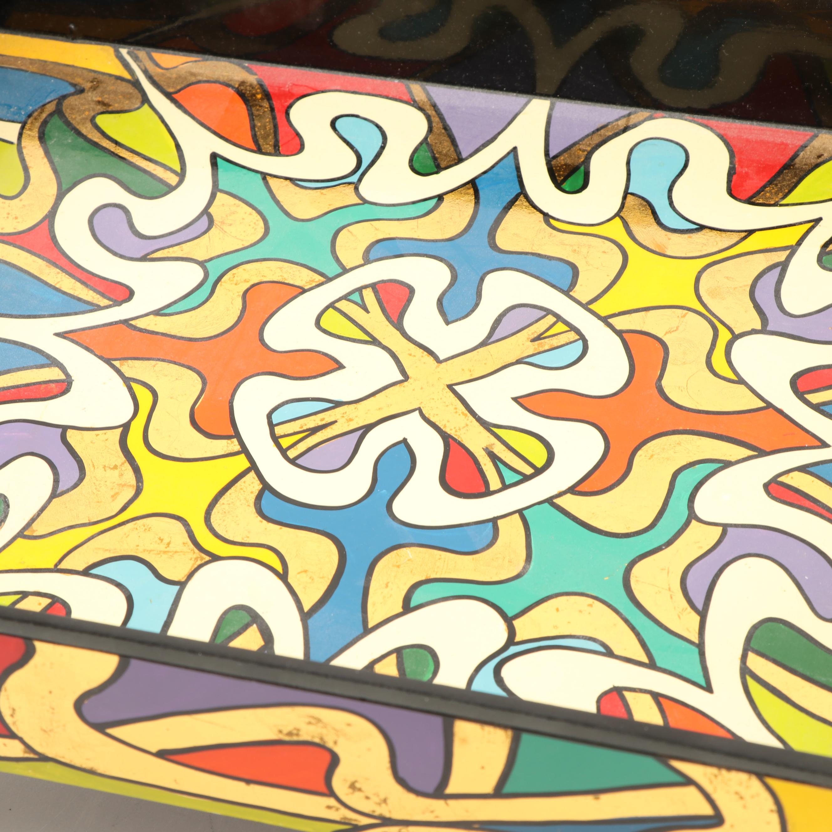 Decorative Wooden Footed Serving Tray