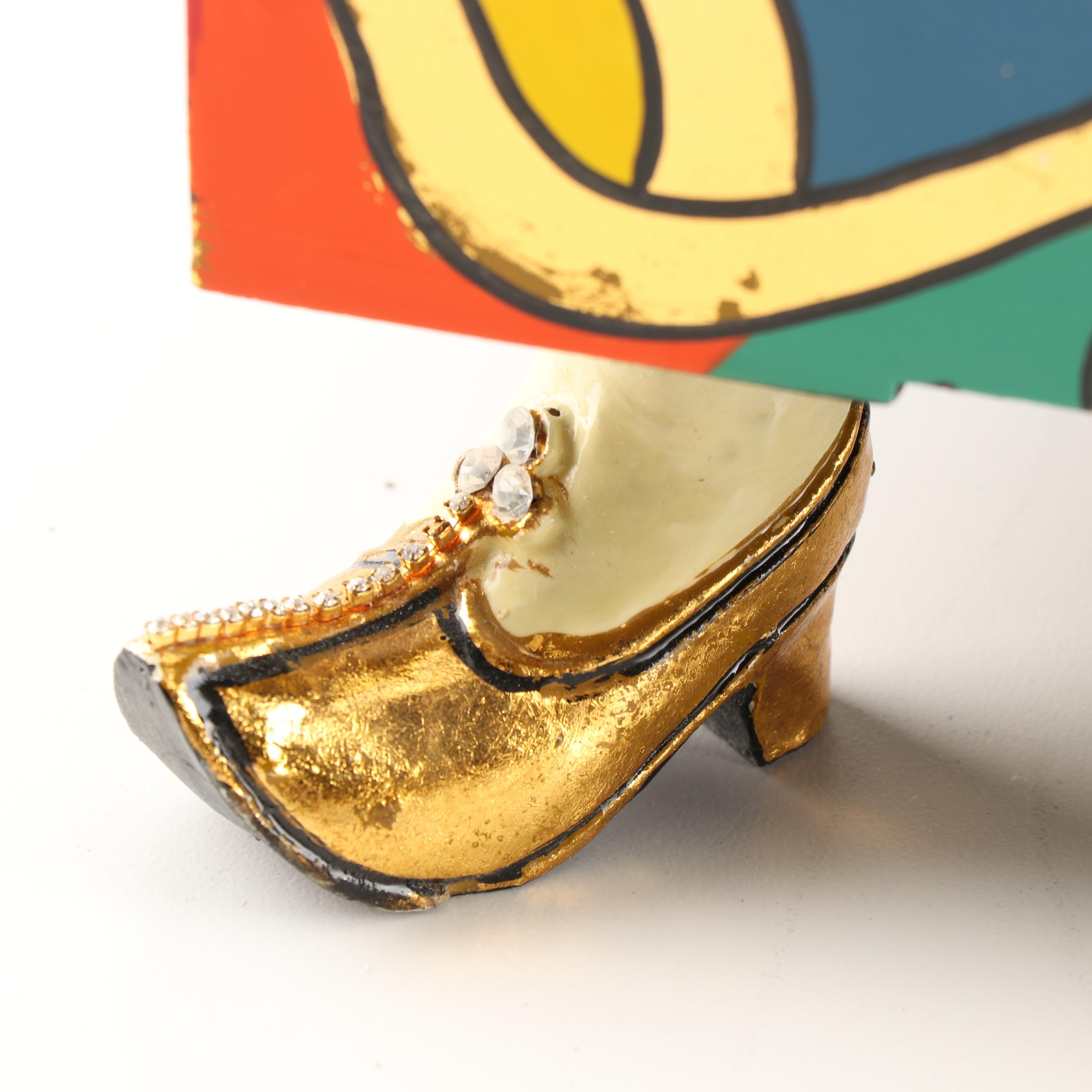 Decorative Wooden Footed Serving Tray