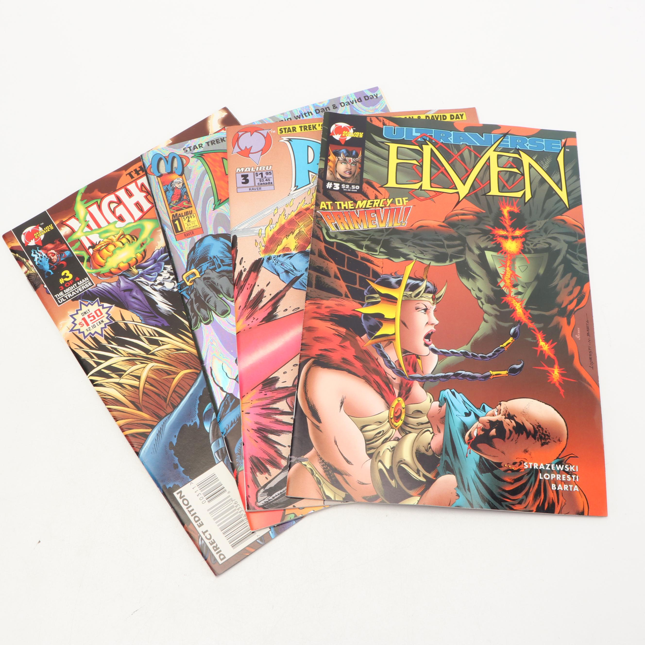 Modern Age Malibu Comics "The Nightman, Exiles, Raver and more" Comic Books