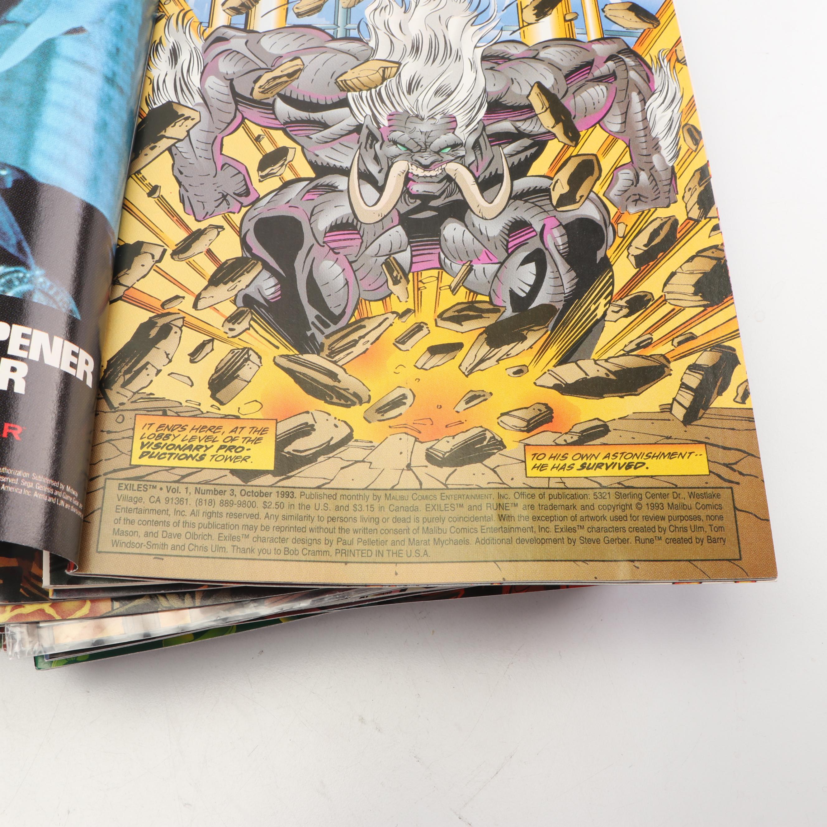 Modern Age Malibu Comics "The Nightman, Exiles, Raver and more" Comic Books