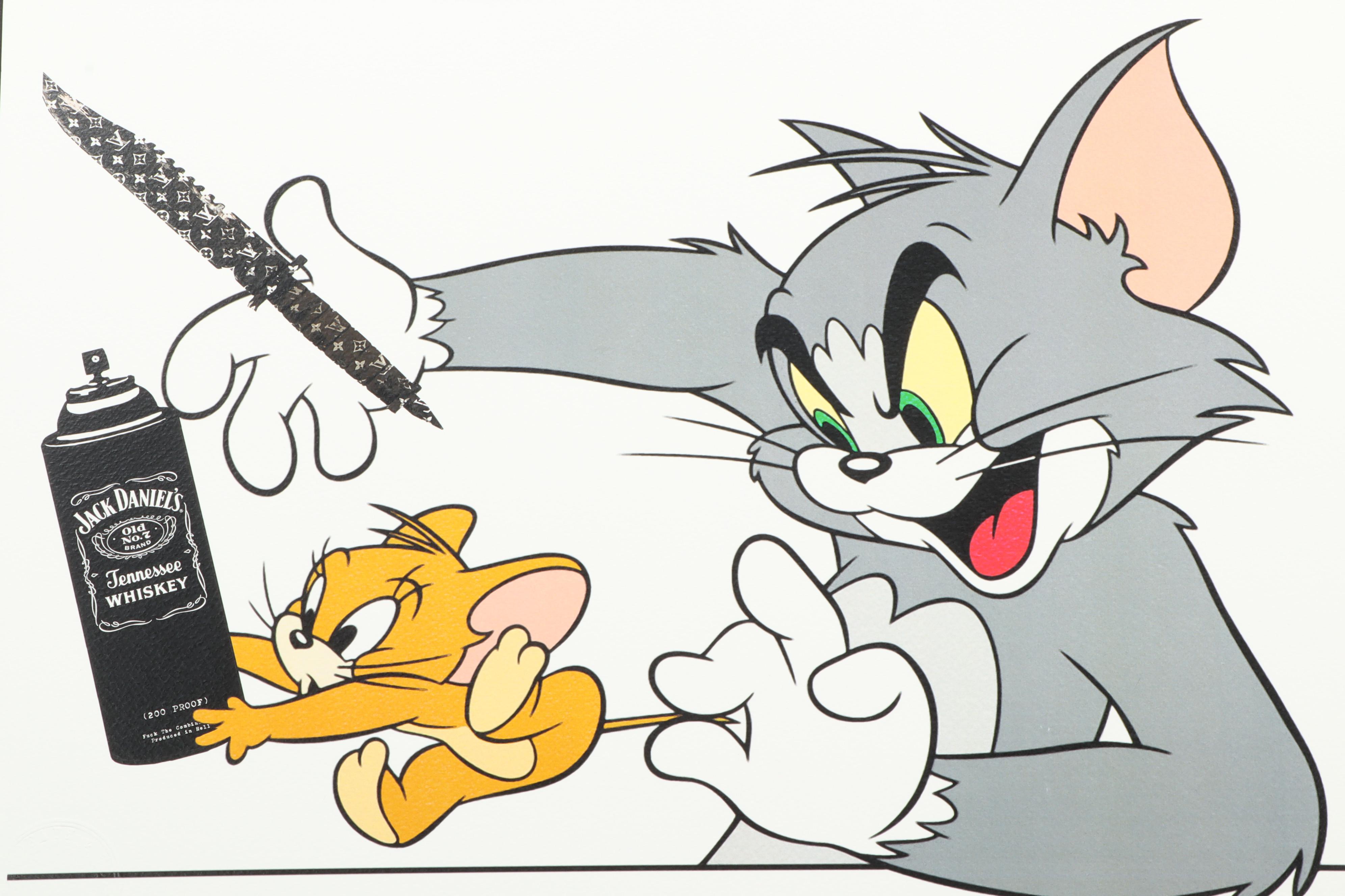 Death NYC Tom and Jerry Jack Daniels Offset Print
