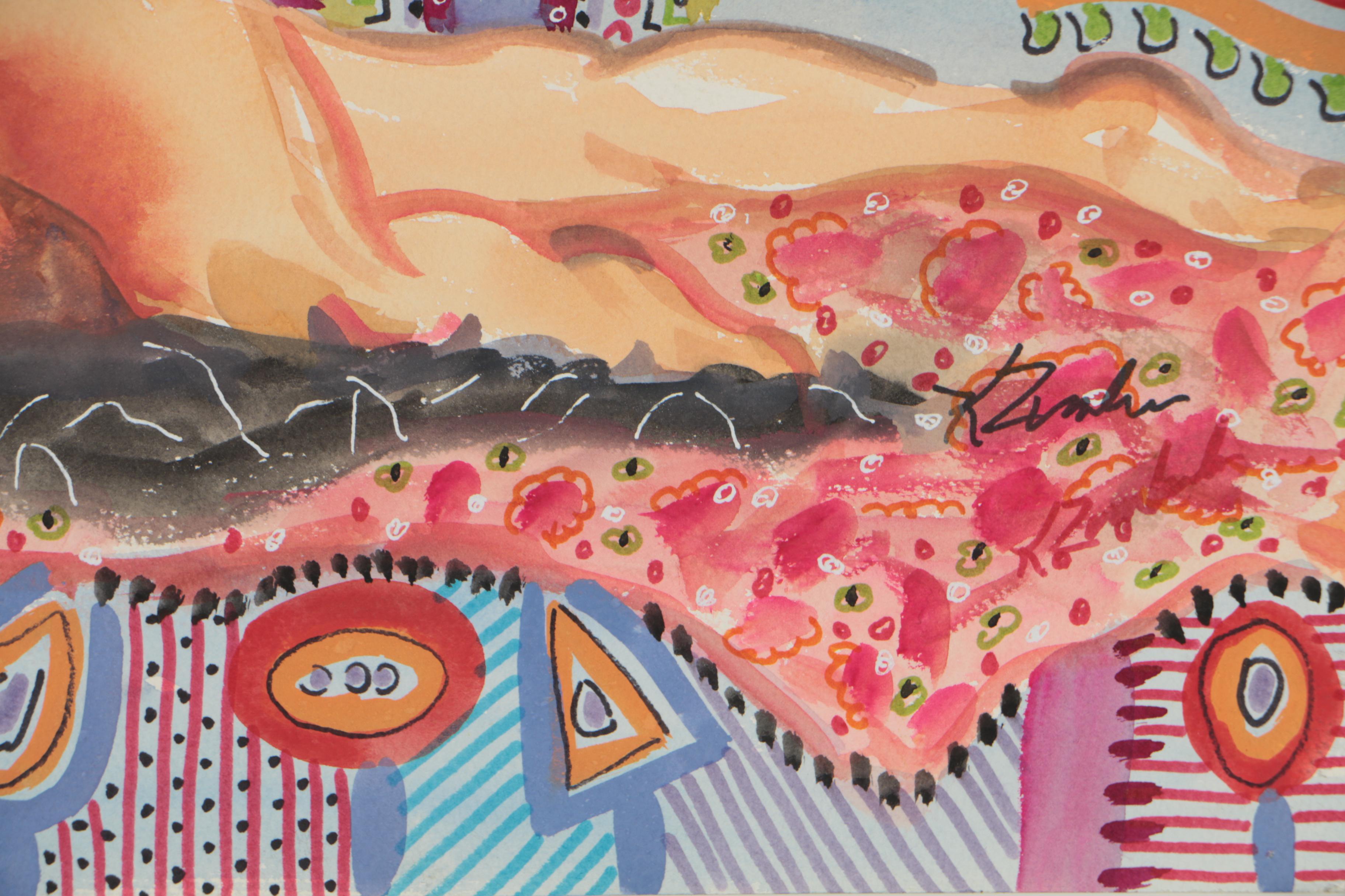 Kathleen Zimbicki Mixed Media Painting "Sleeping Nude"