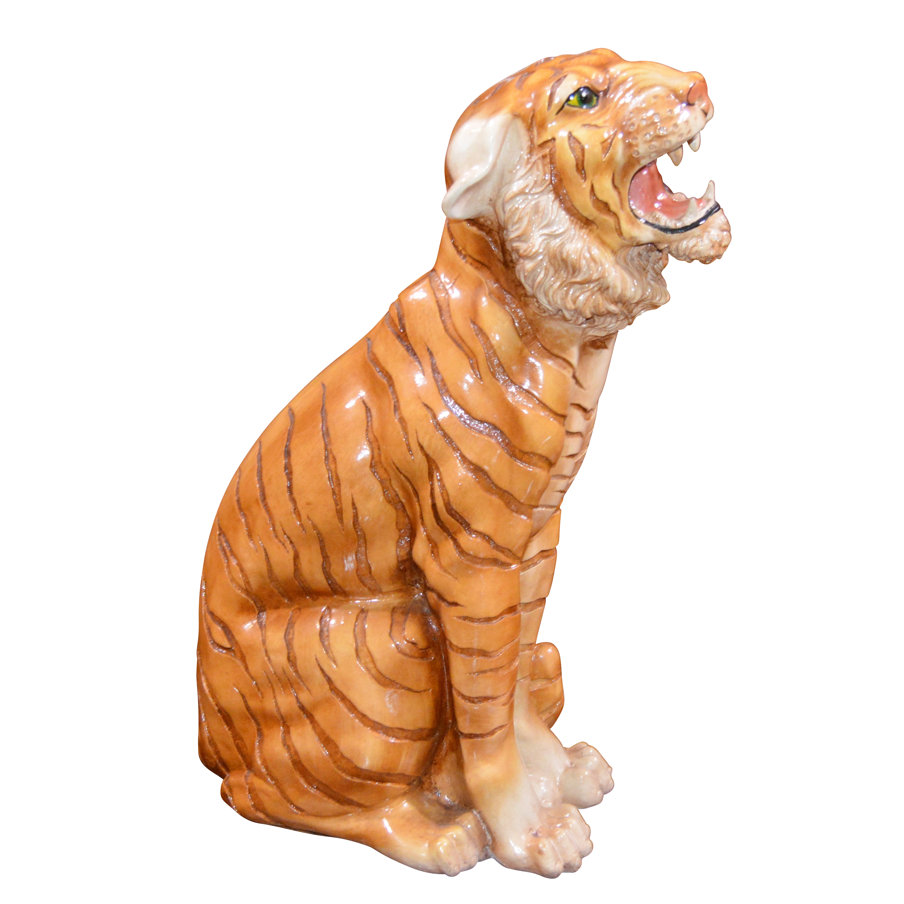 Large Marwal Bengal Tiger Ceramic Floor Sculpture