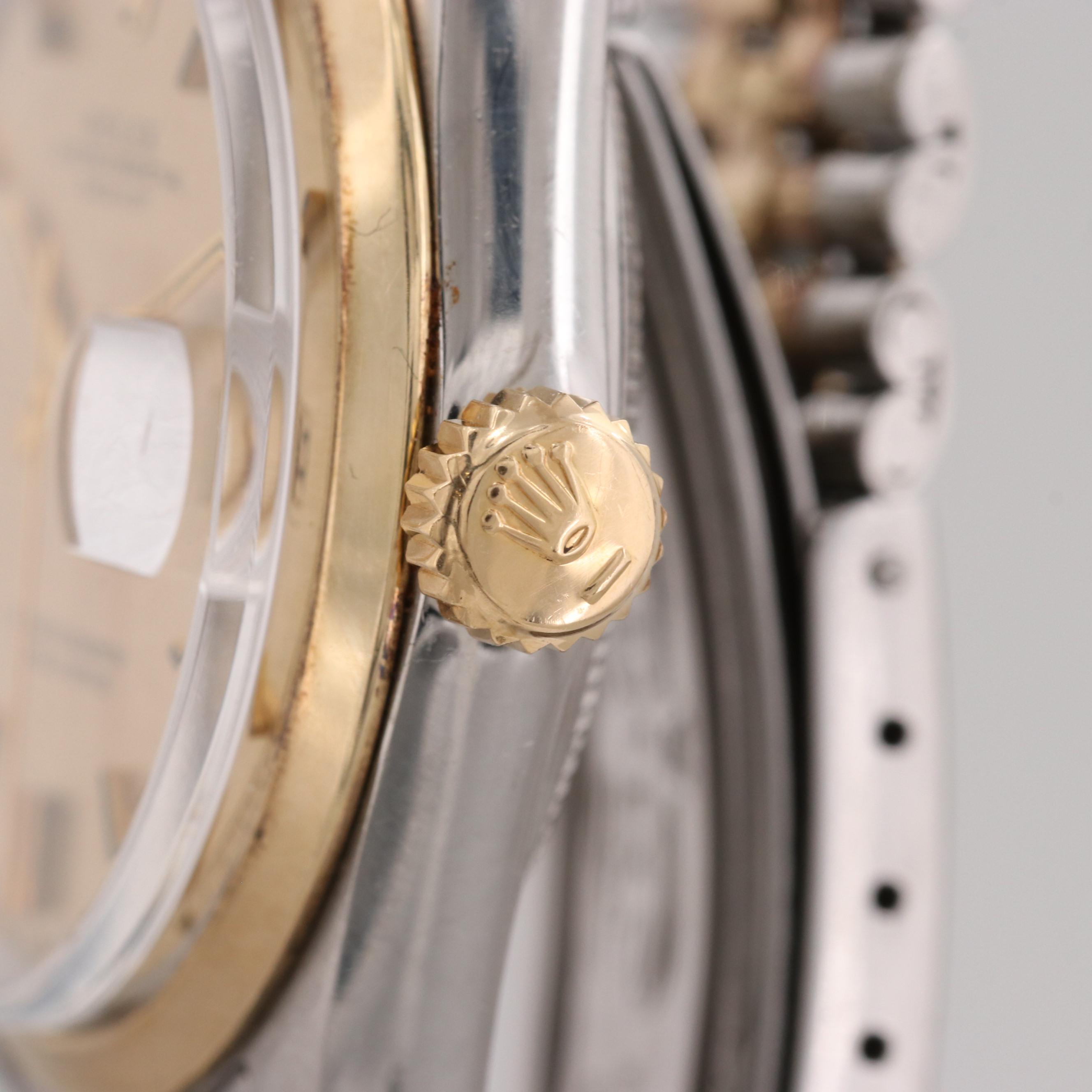 Rolex Datejust Stainless Steel and 14K Yellow Gold Automatic Watch, 1968