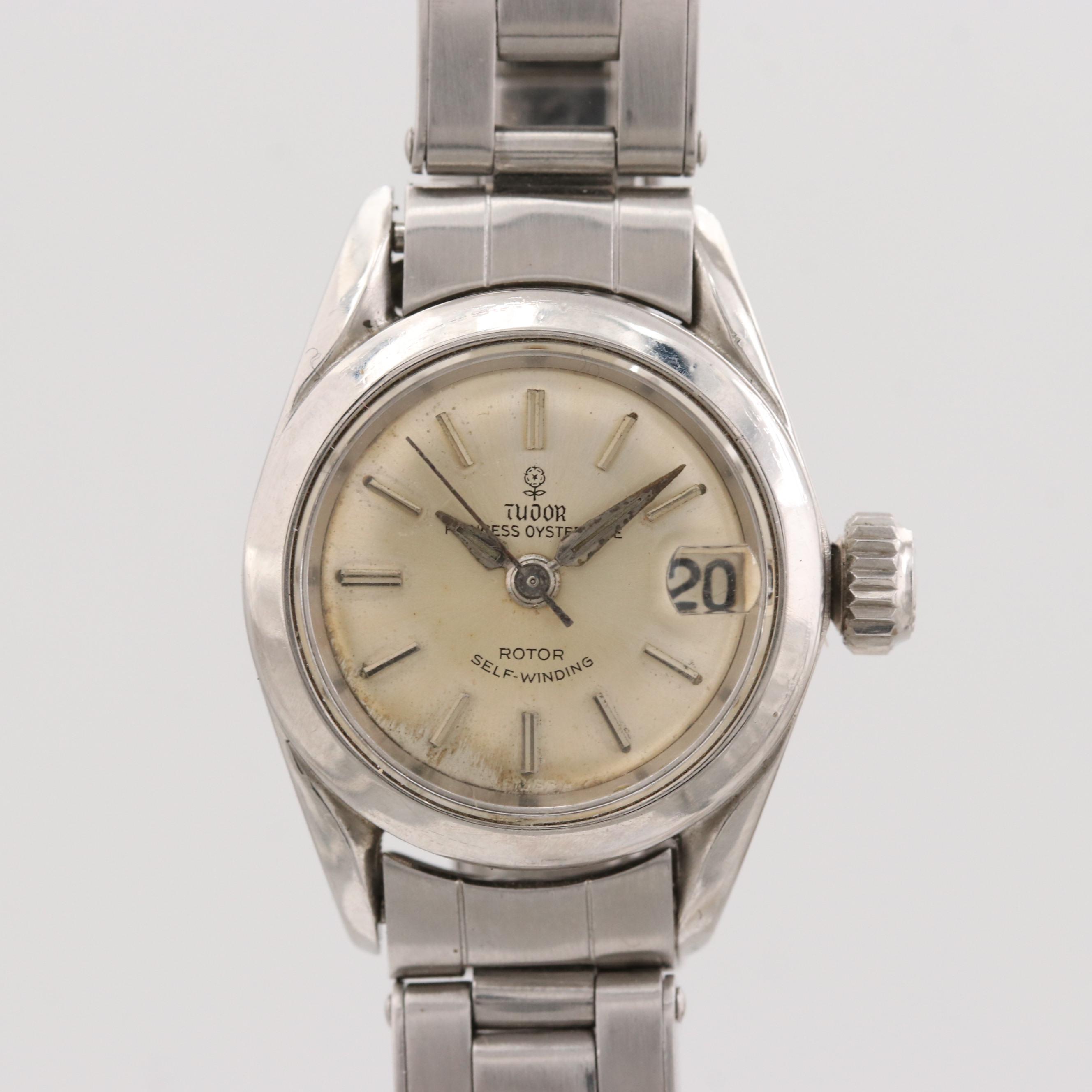 Tudor Princess Oyster Stainless Steel Watch With Date Window, 1962