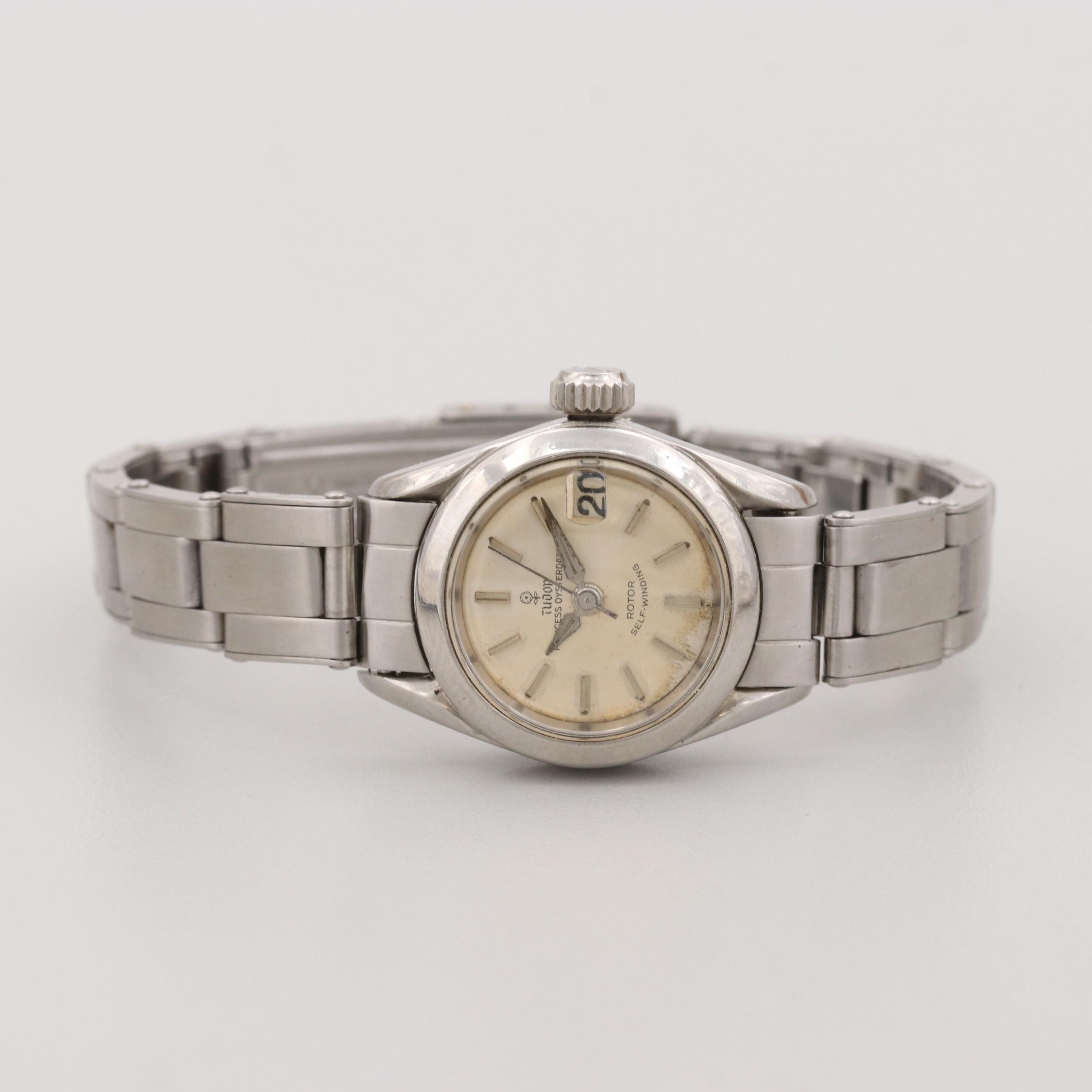 Tudor Princess Oyster Stainless Steel Watch With Date Window, 1962