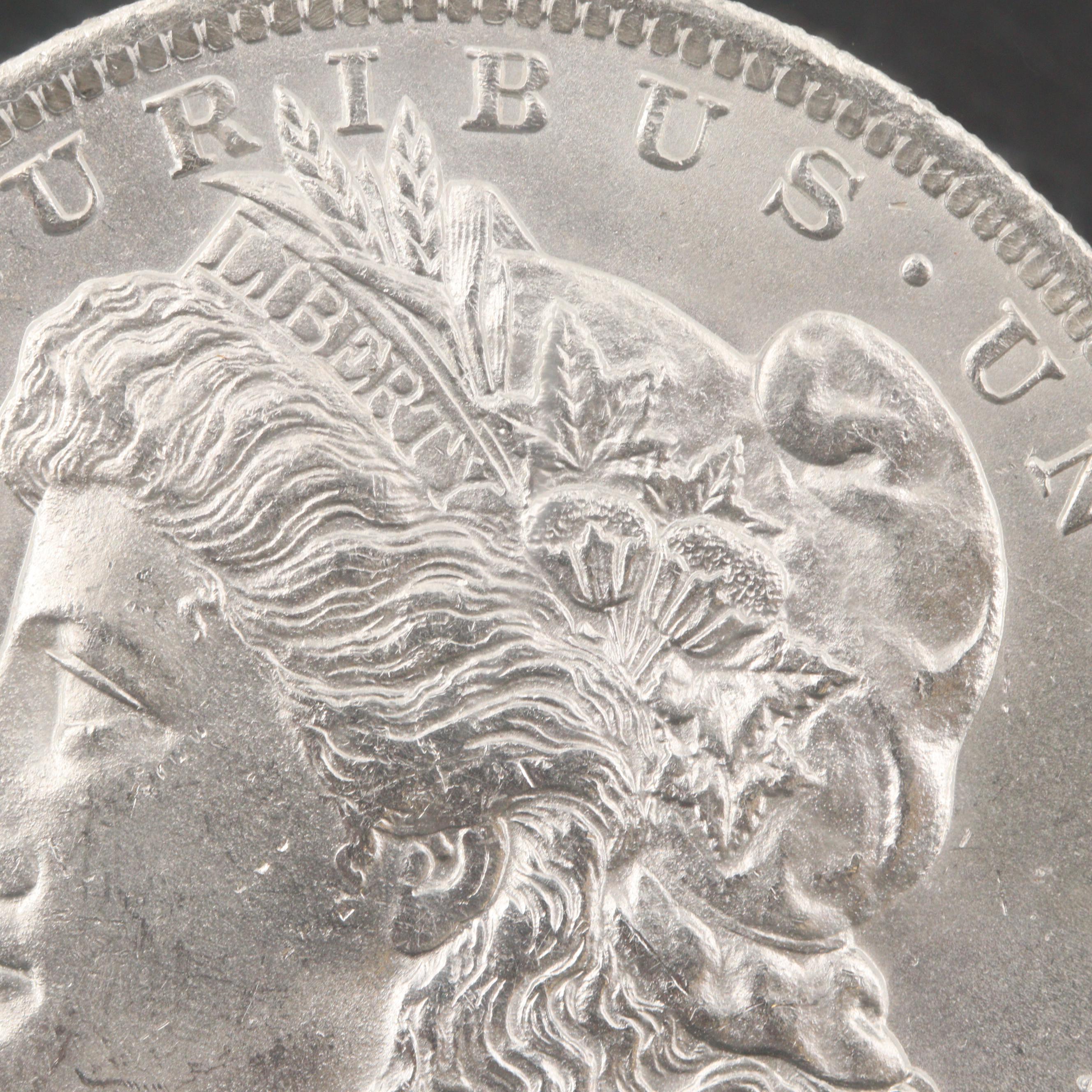 1884-O Morgan Silver Dollar Acrylic Paper Weight