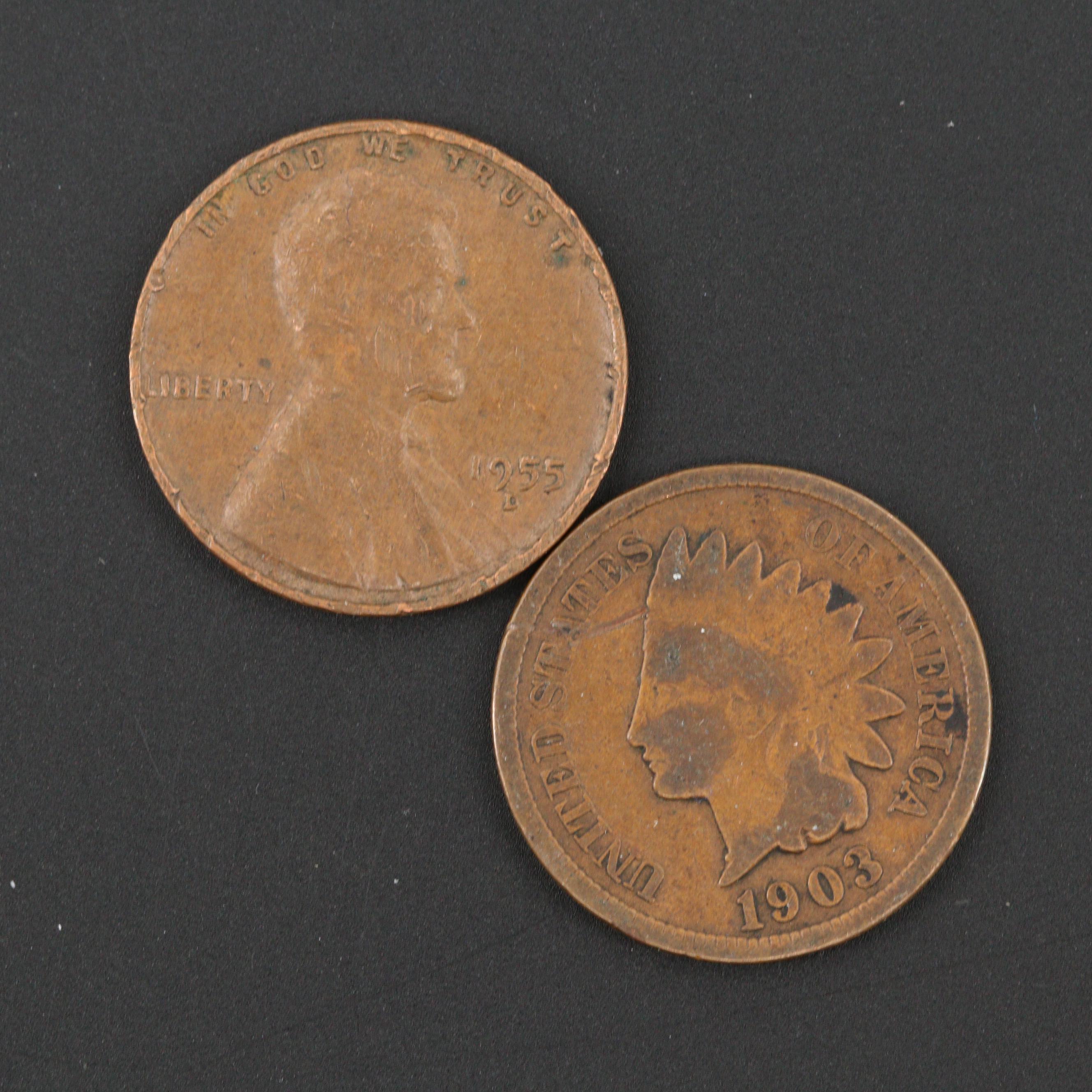 Thirty-One U.S. Coins and One U.S. Currency Note