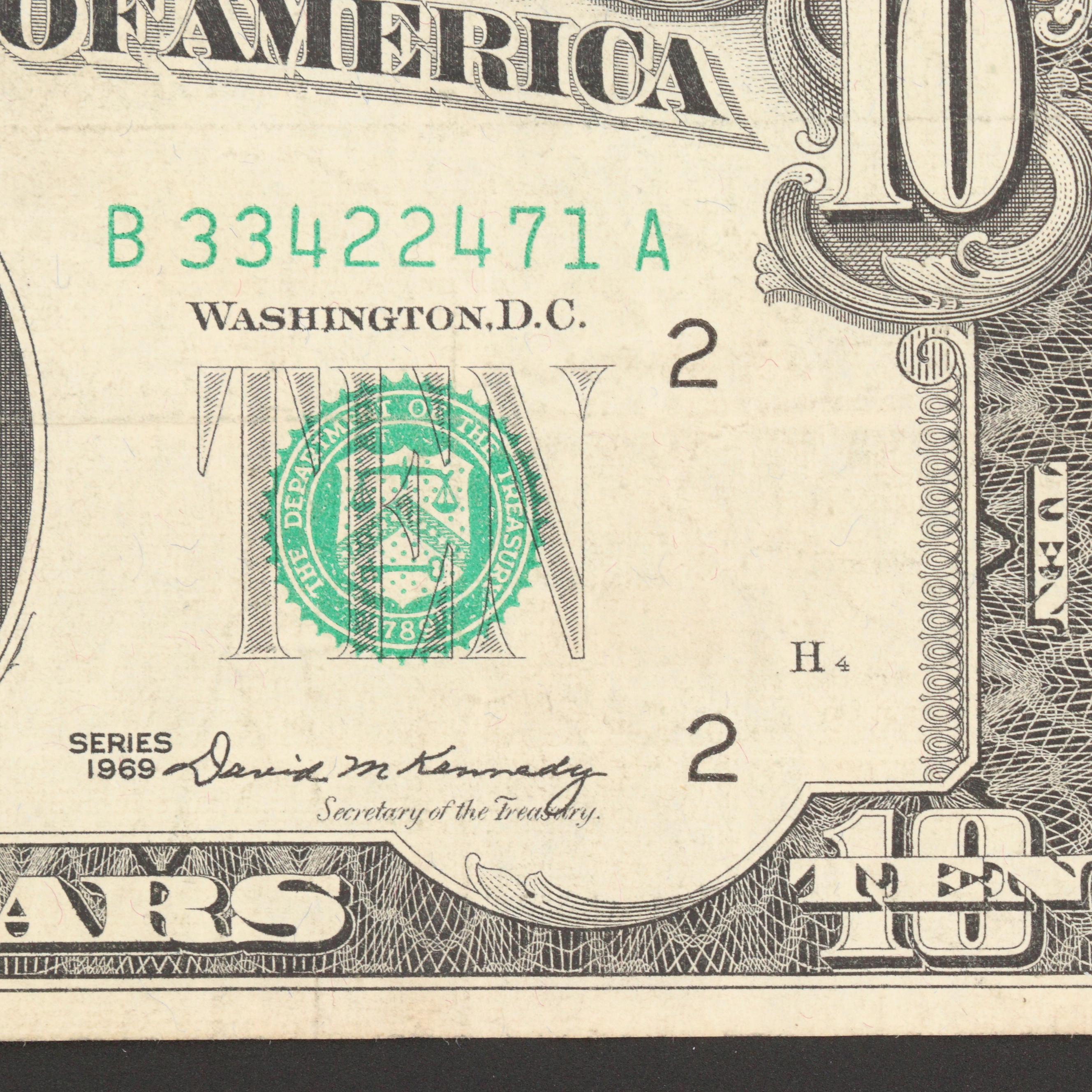 Thirty-One U.S. Coins and One U.S. Currency Note