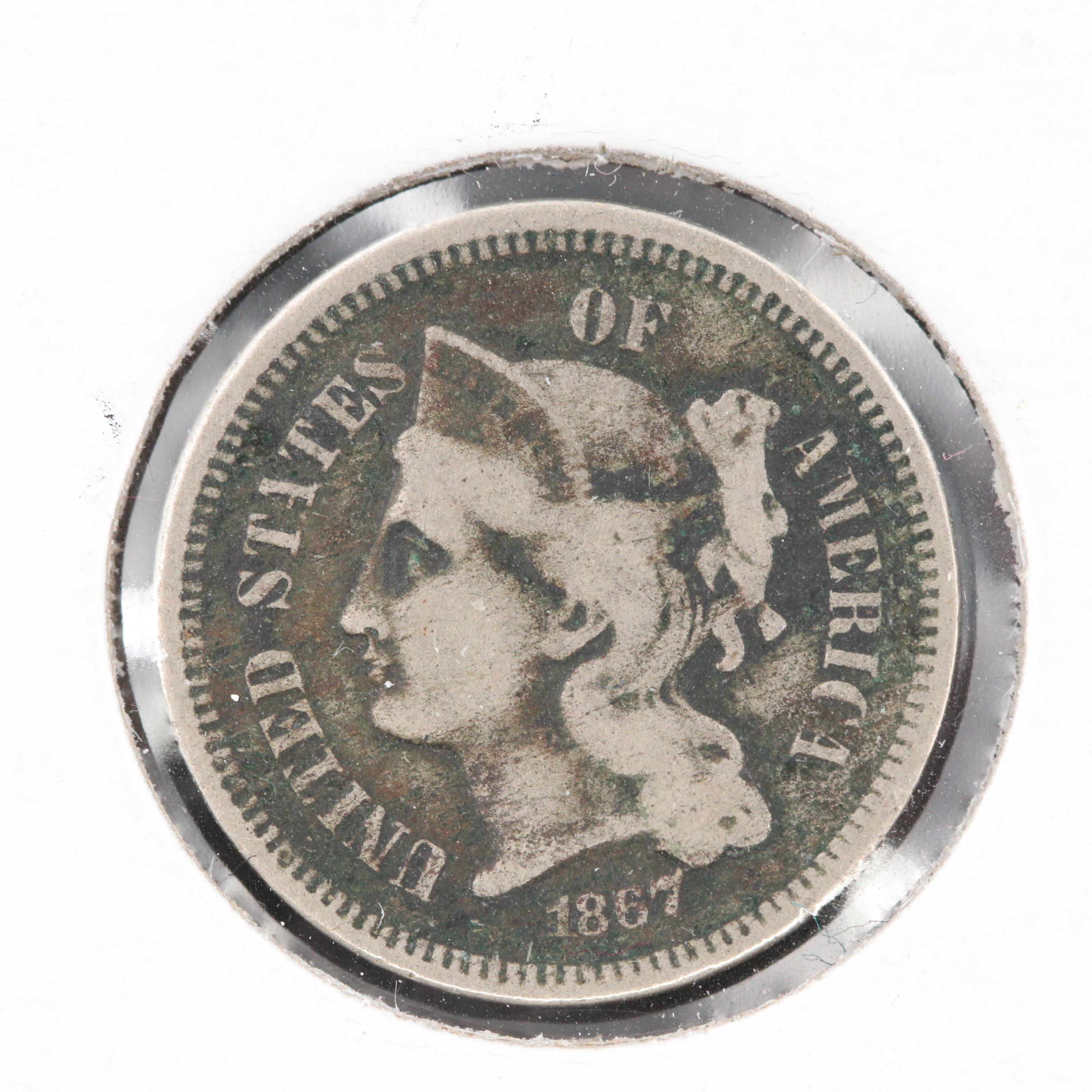 Thirty-One U.S. Coins and One U.S. Currency Note