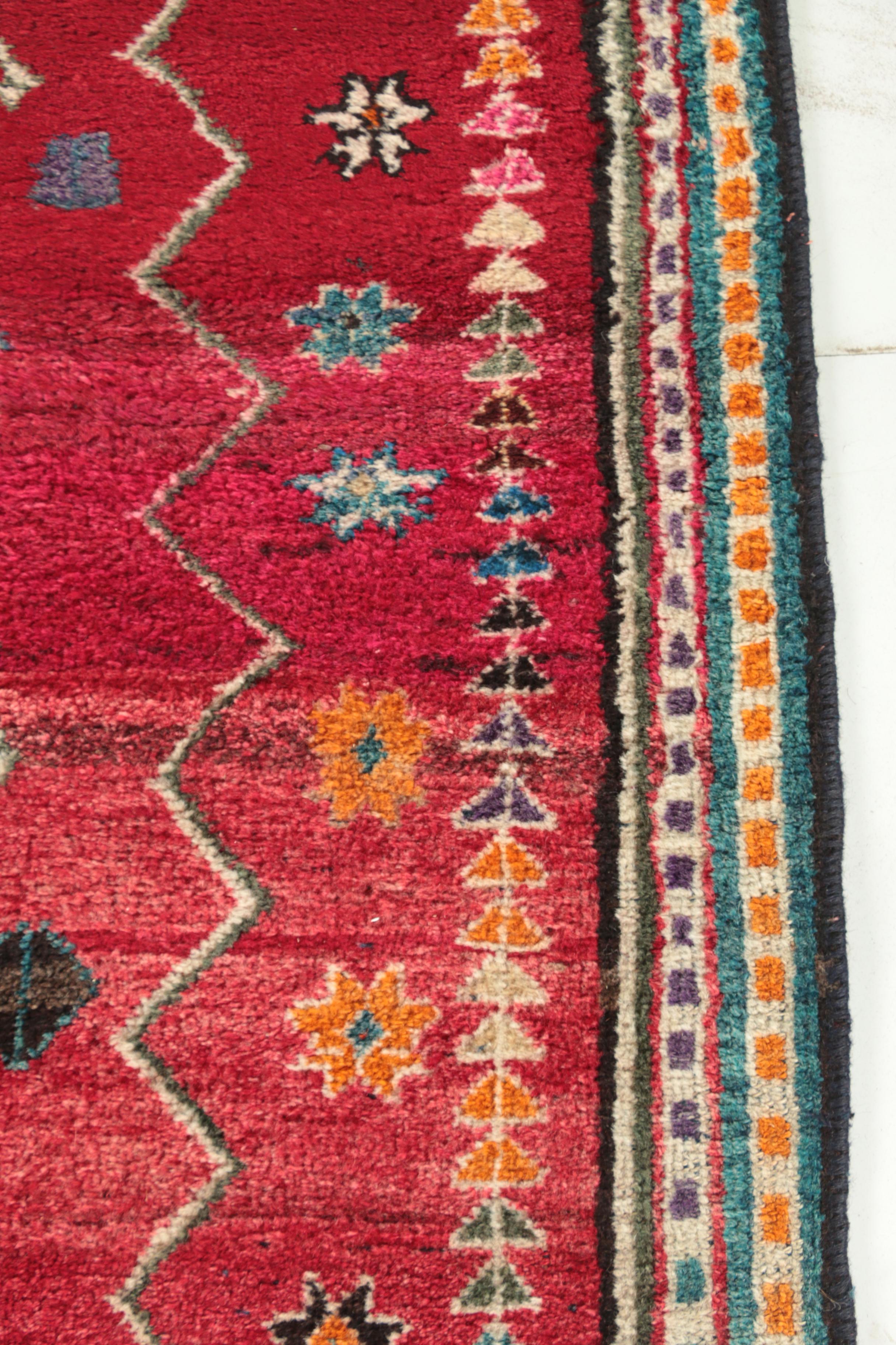 Hand-Knotted Persian Village Wool Area Rug
