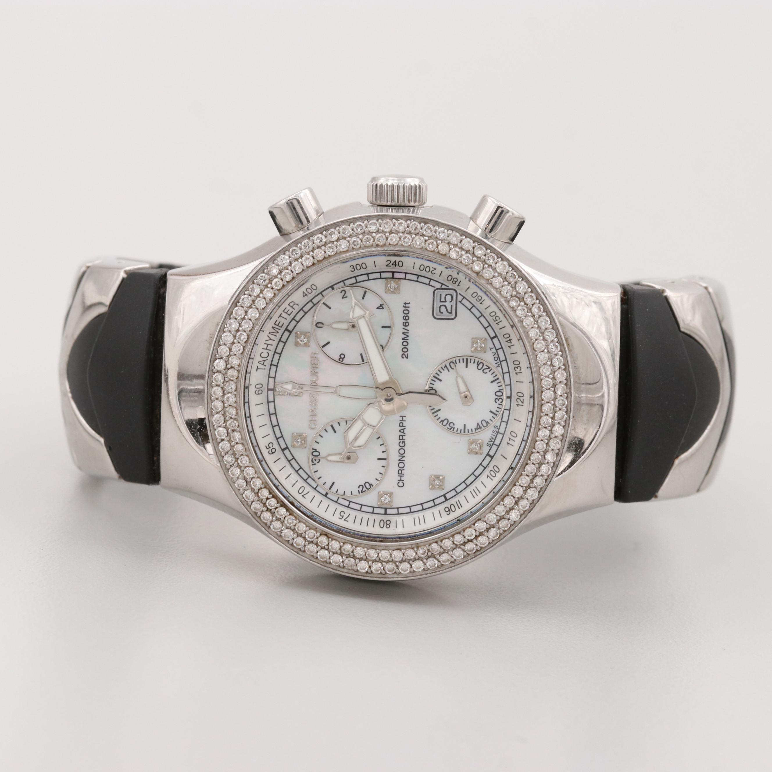 Chase Durer Ladyhawke Stainless Steel Watch With 1.11 CTW Diamonds