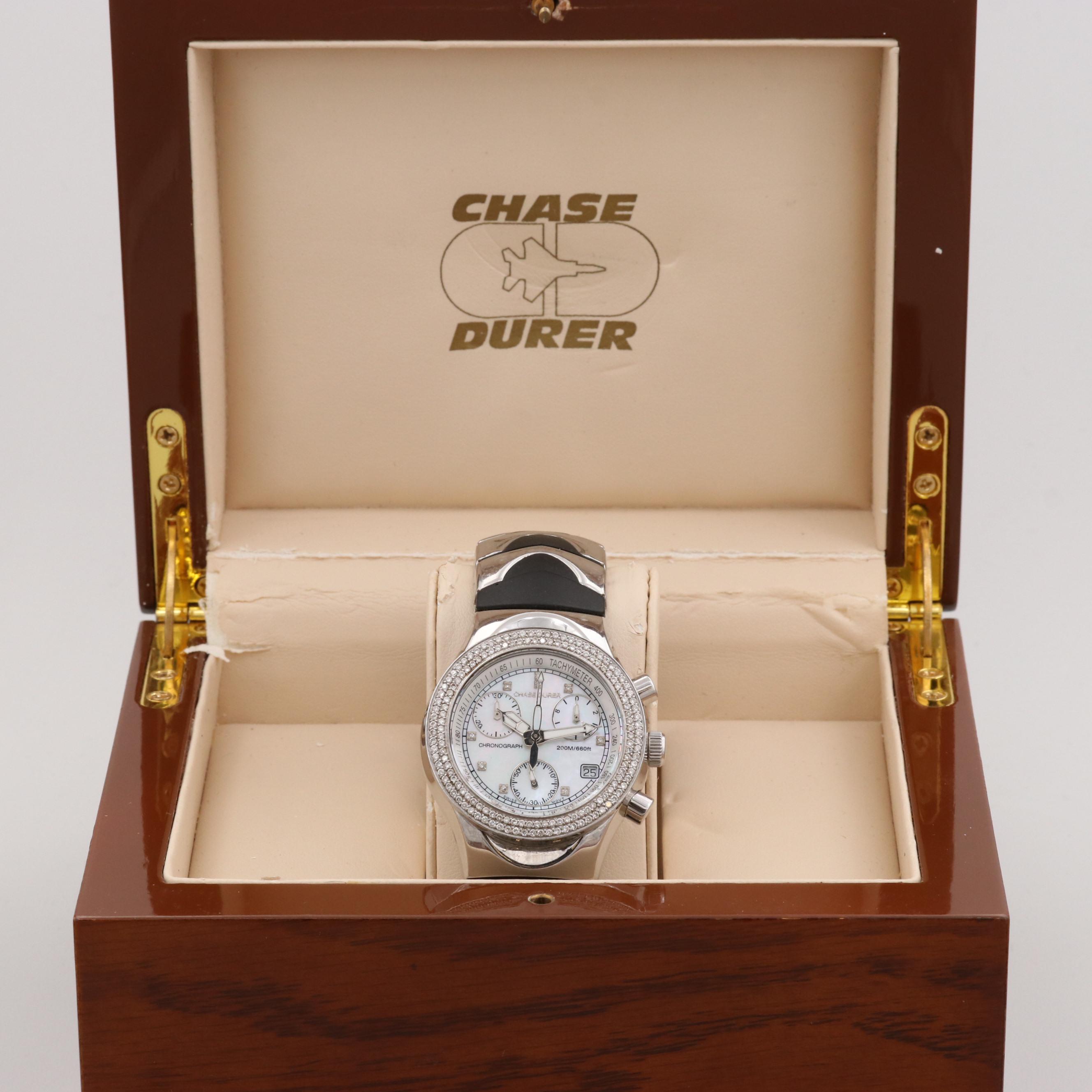 Chase Durer Ladyhawke Stainless Steel Watch With 1.11 CTW Diamonds