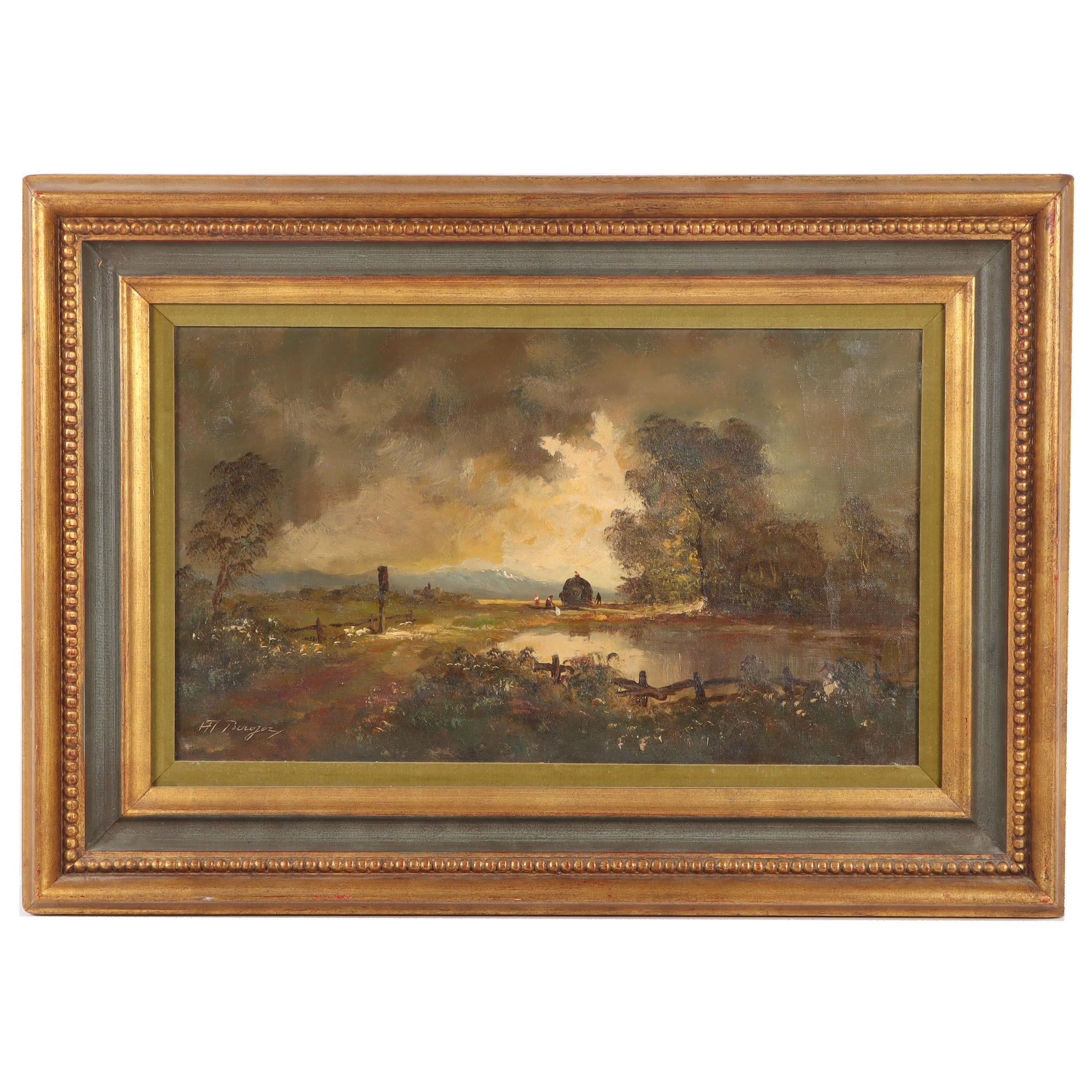 Heinrich Berger Landscape Oil Painting