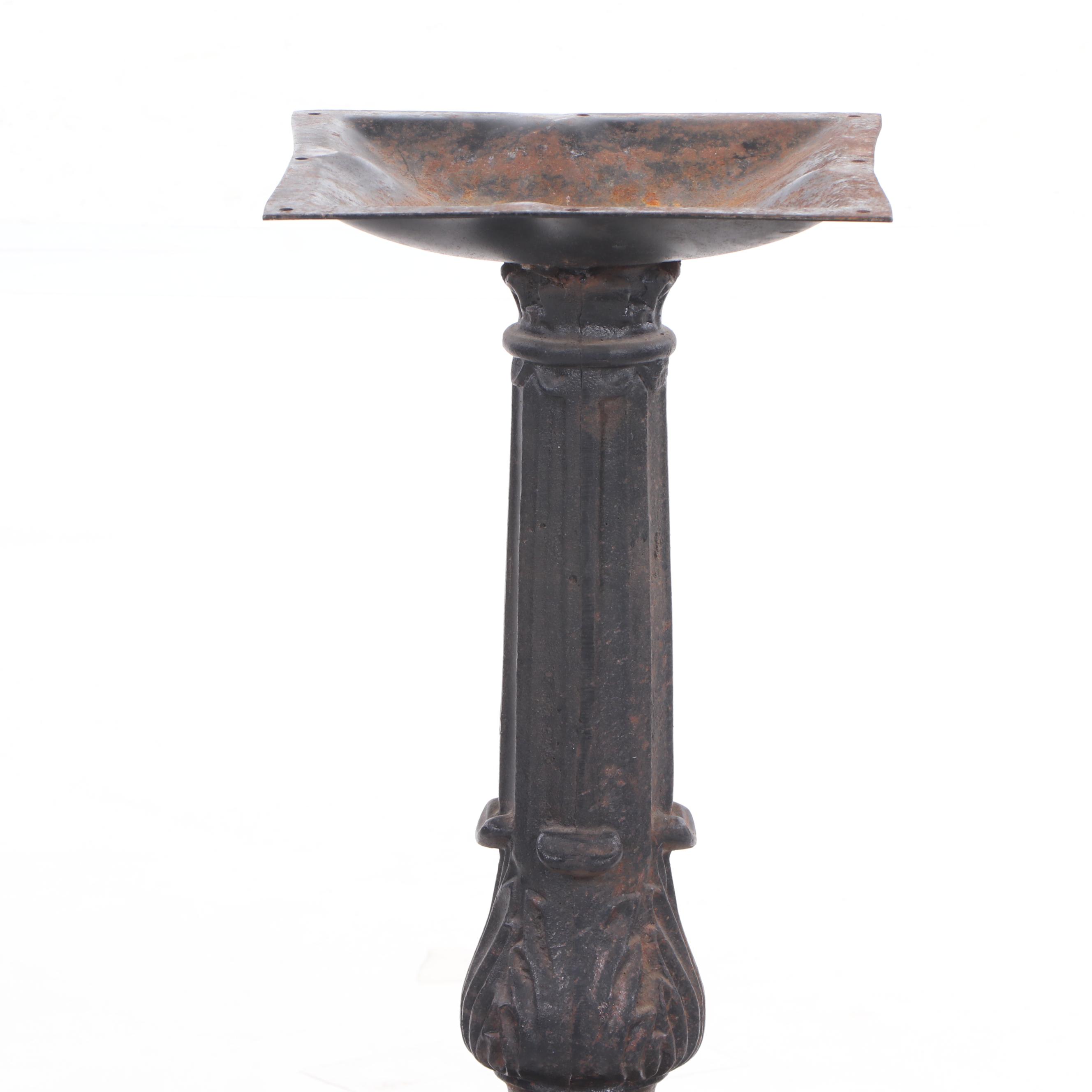 Victorian Cast Iron Pedestal Table Base, Antique