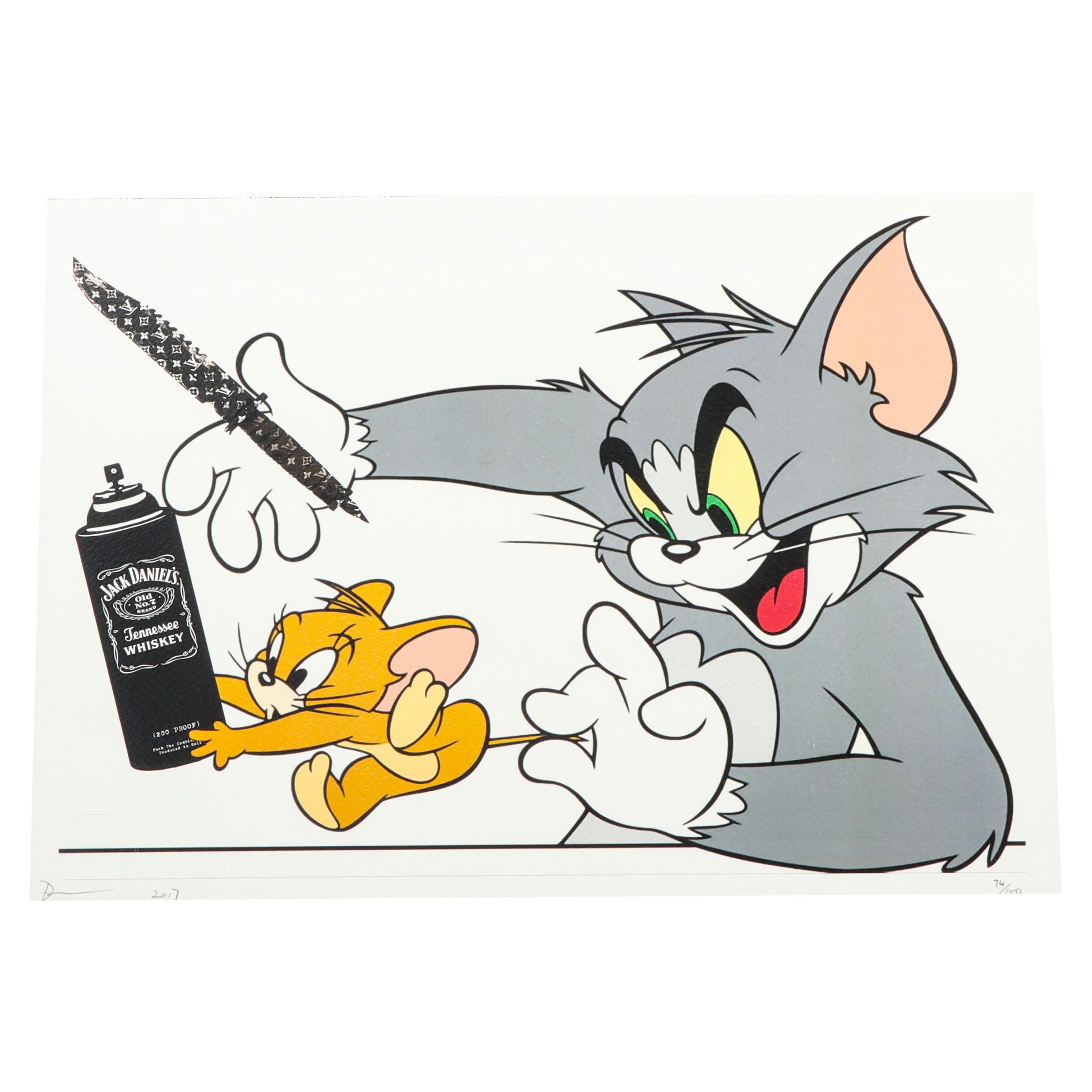 Death NYC Tom and Jerry Jack Daniels Offset Print