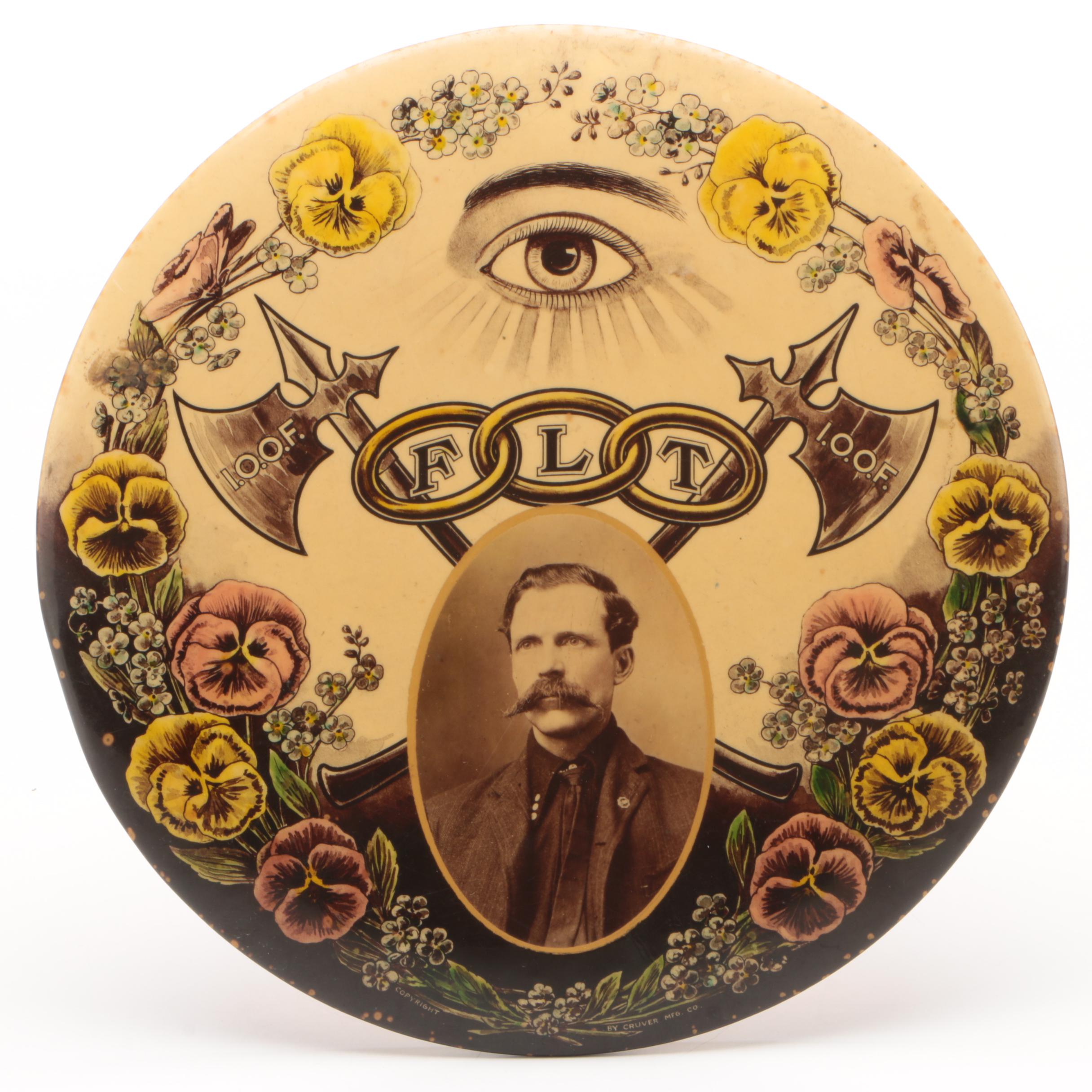 Circa 1900 International Order of Odd Fellows 9" Medallion by Cruver MFG. Co.