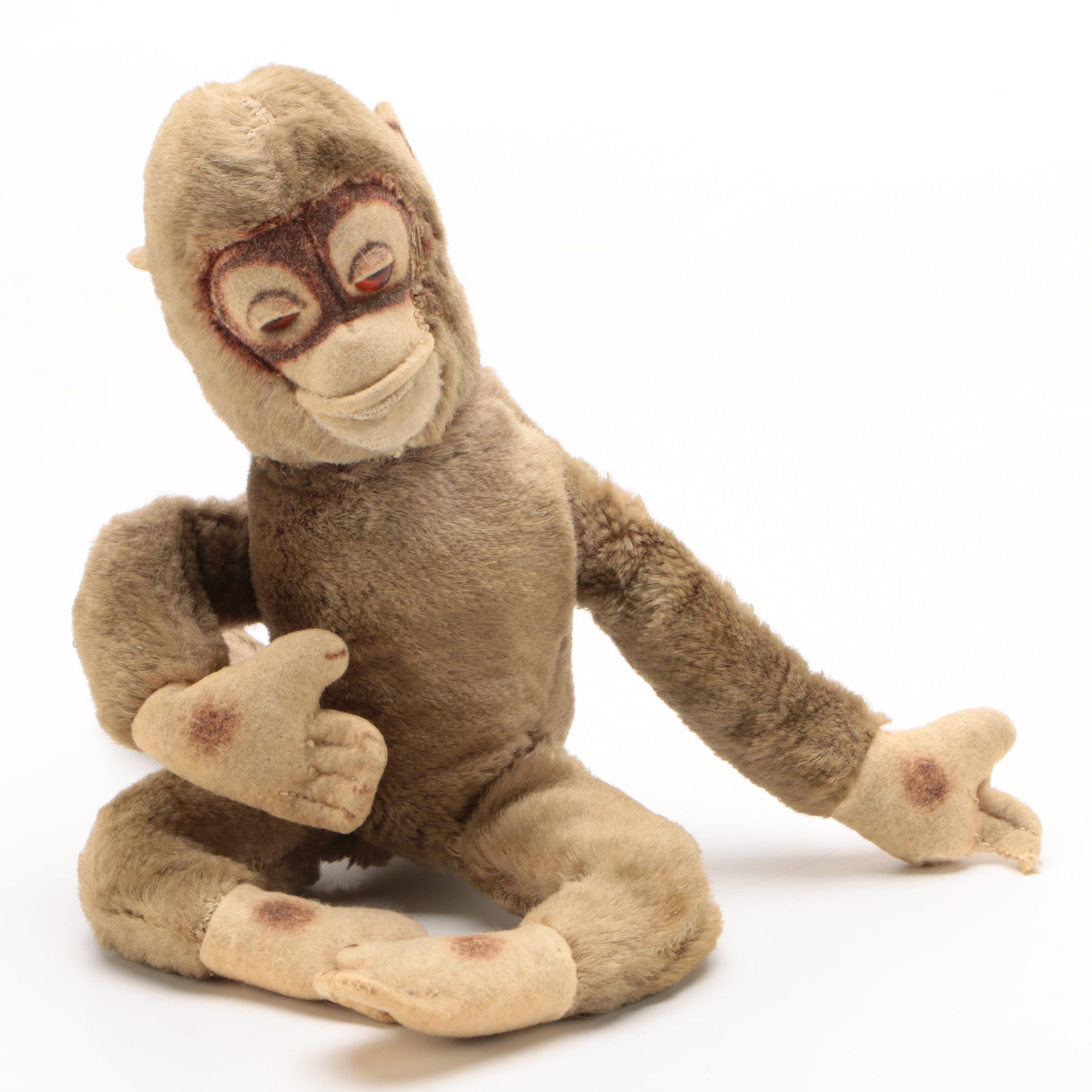 Vintage Mohair Monkey with Sleepy Eyes