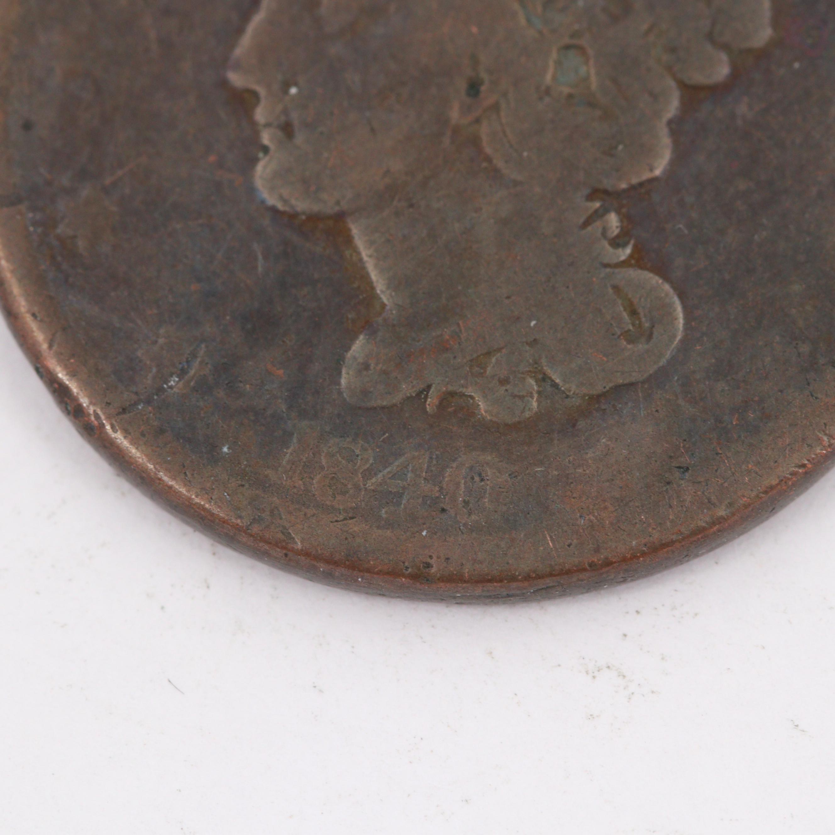 1840 Braided Hair Large Cent