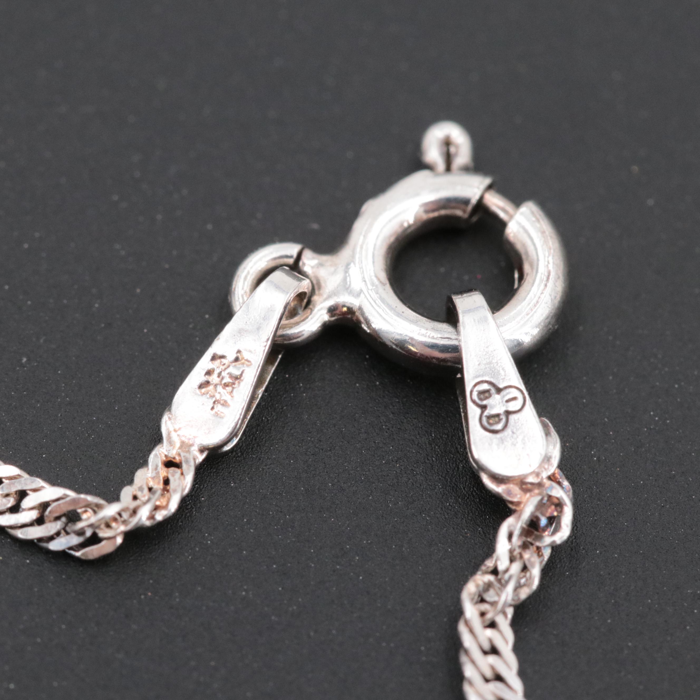 Celtic Style Sterling Silver Cross Pendant Necklace